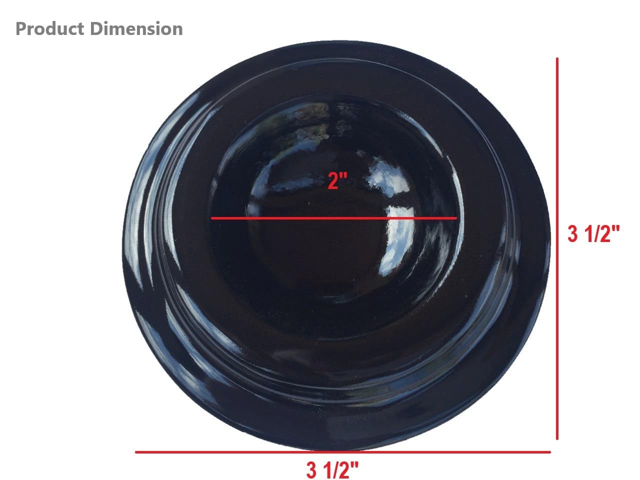 Hardwood Piano Caster Cups In Ebony   3.5 Inches (Set Of 4)