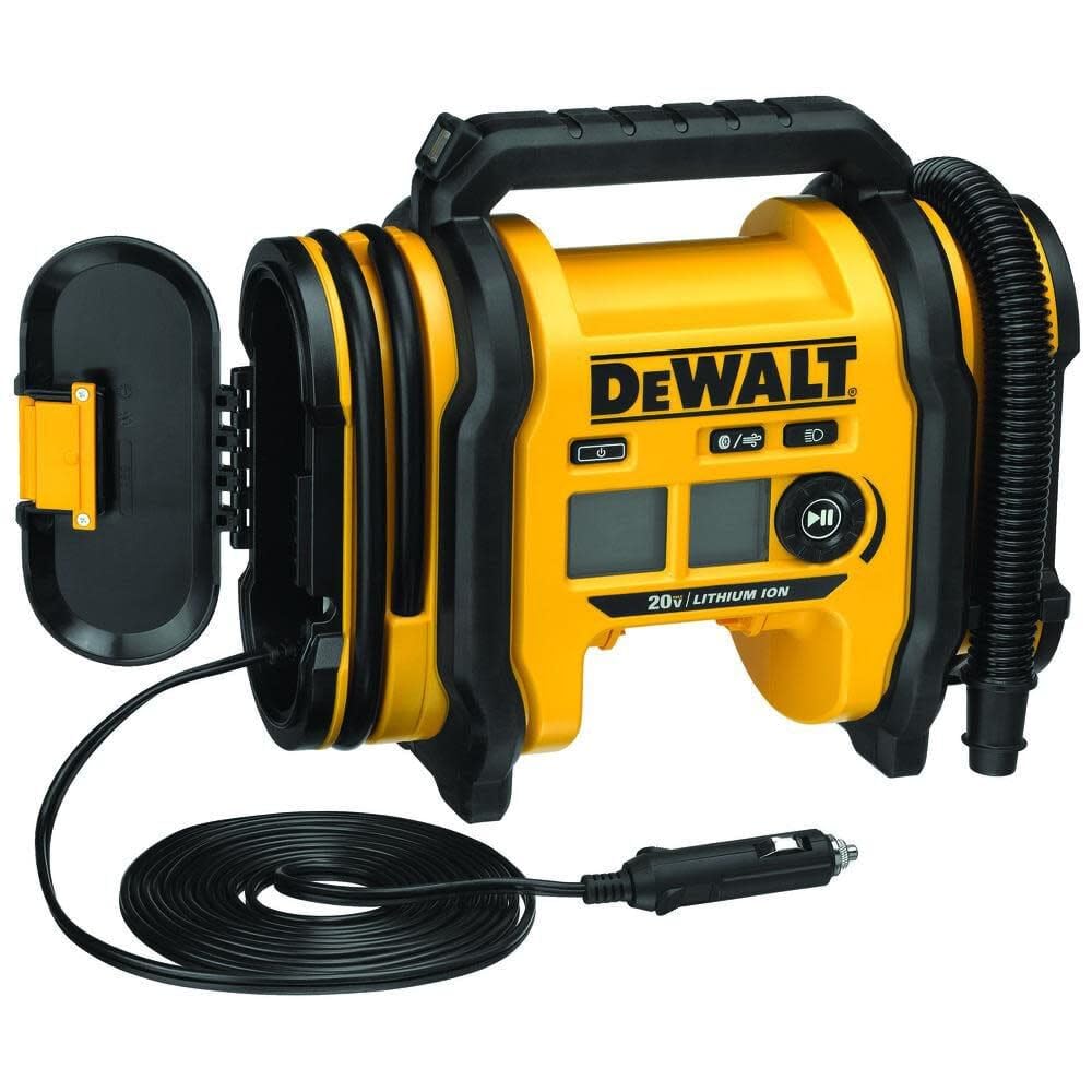 Dewalt 20V Max Tire Inflator, Compact And Portable, Automatic Shut Off, Led Light, Bare Tool Only (Dcc020Ib)