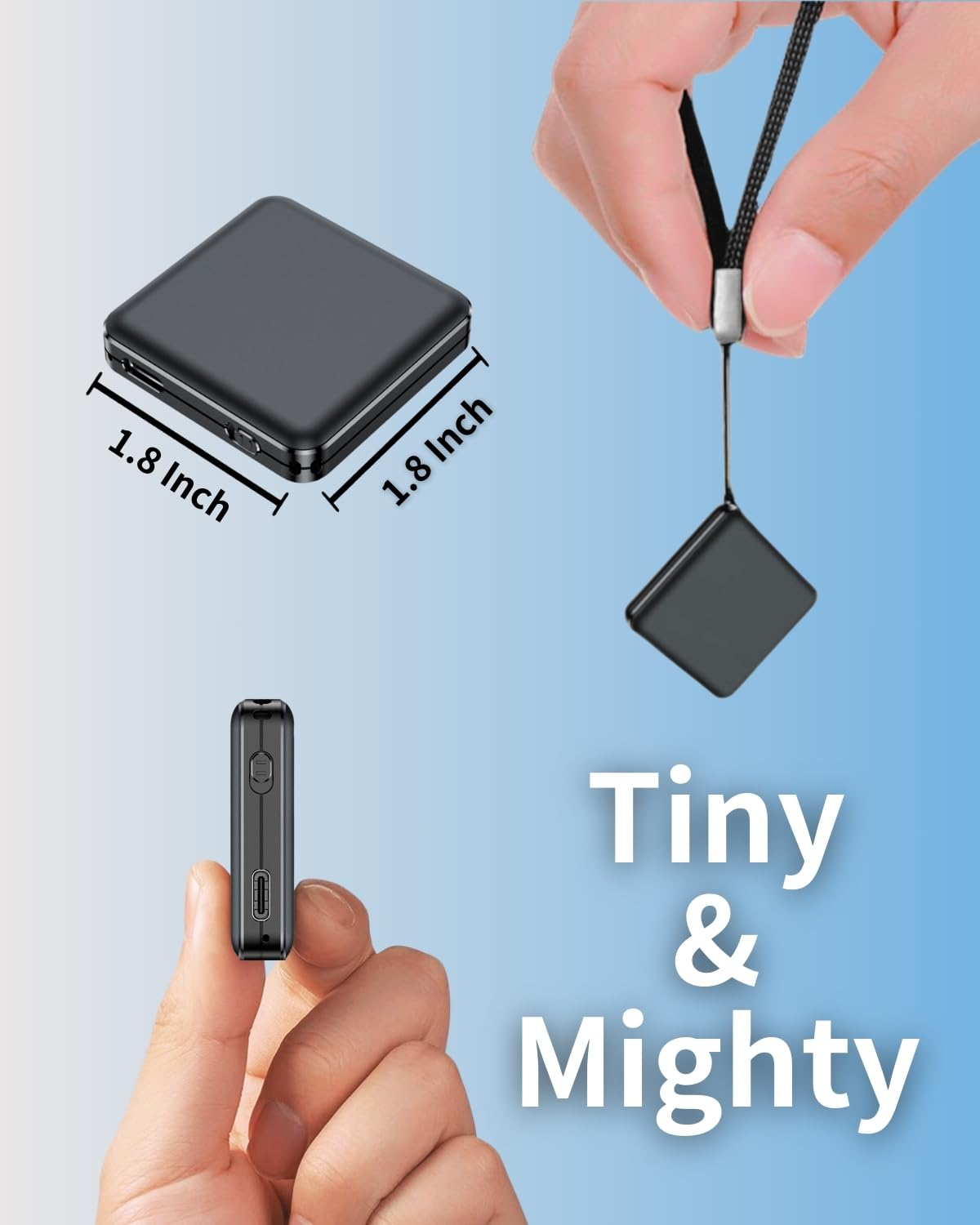 64G Magnetic Voice Recorder   160 Hrs Battery Life, 800 Hrs Storage, 1536Kpbs   Voice Activated, One Button Recording, Phone And