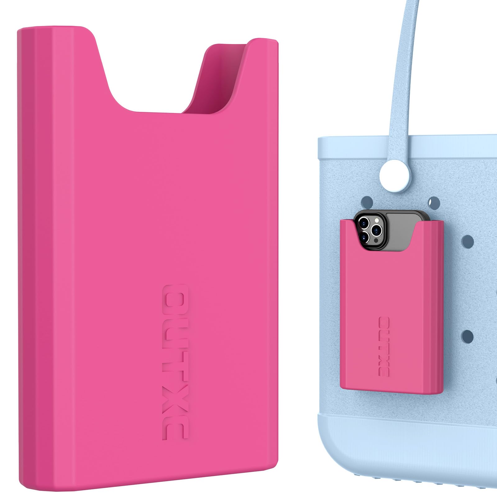 OUTXE Silicone Phone Holder for Bogg Bag, Phone Case Holder Charms Accessory Compatible with All Bogg Bags, Cell Phones Holder f