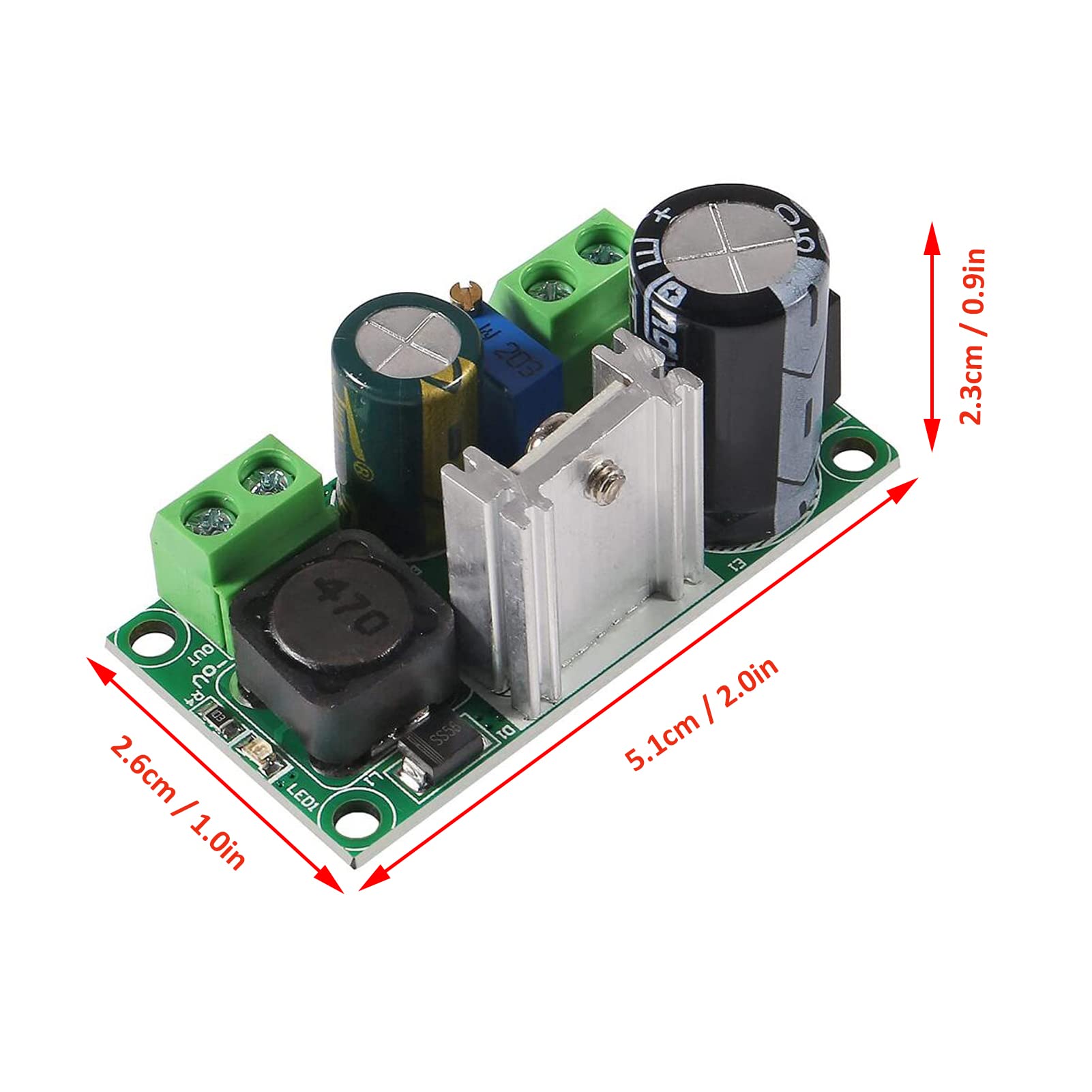 Diann 10Pcs Ac/Dc To Dc Step Down Buck Converter Voltage Regulator Power Supply Board 2A Lm2596Hv Converter Module