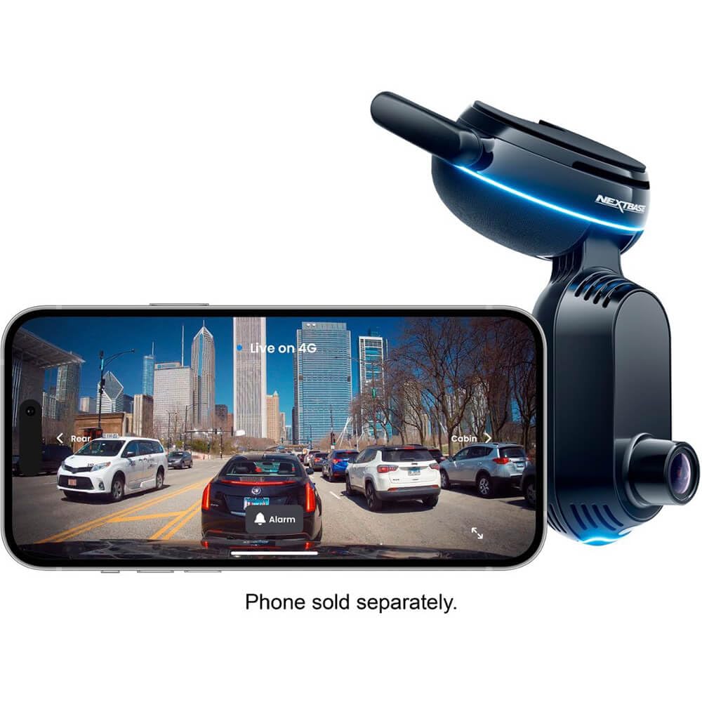 Nextbase Iq 2K Smart Hd Dash Cam Pro With 64G Micro Sd Card Bundle, 1080P High Definition Dual Dashcam Front And Rear With Smart