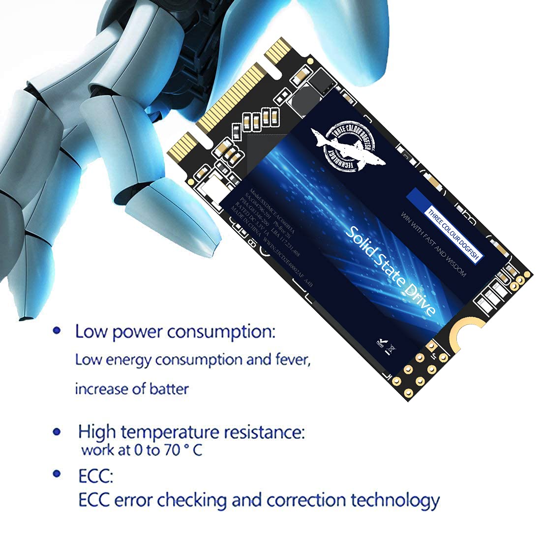 Ssd Sata M.2 2242 256Gb Dogfish Ngff Internal Solid State Drive High Performance Hard Drive For Desktop Laptop Sata Iii 6Gb/S In