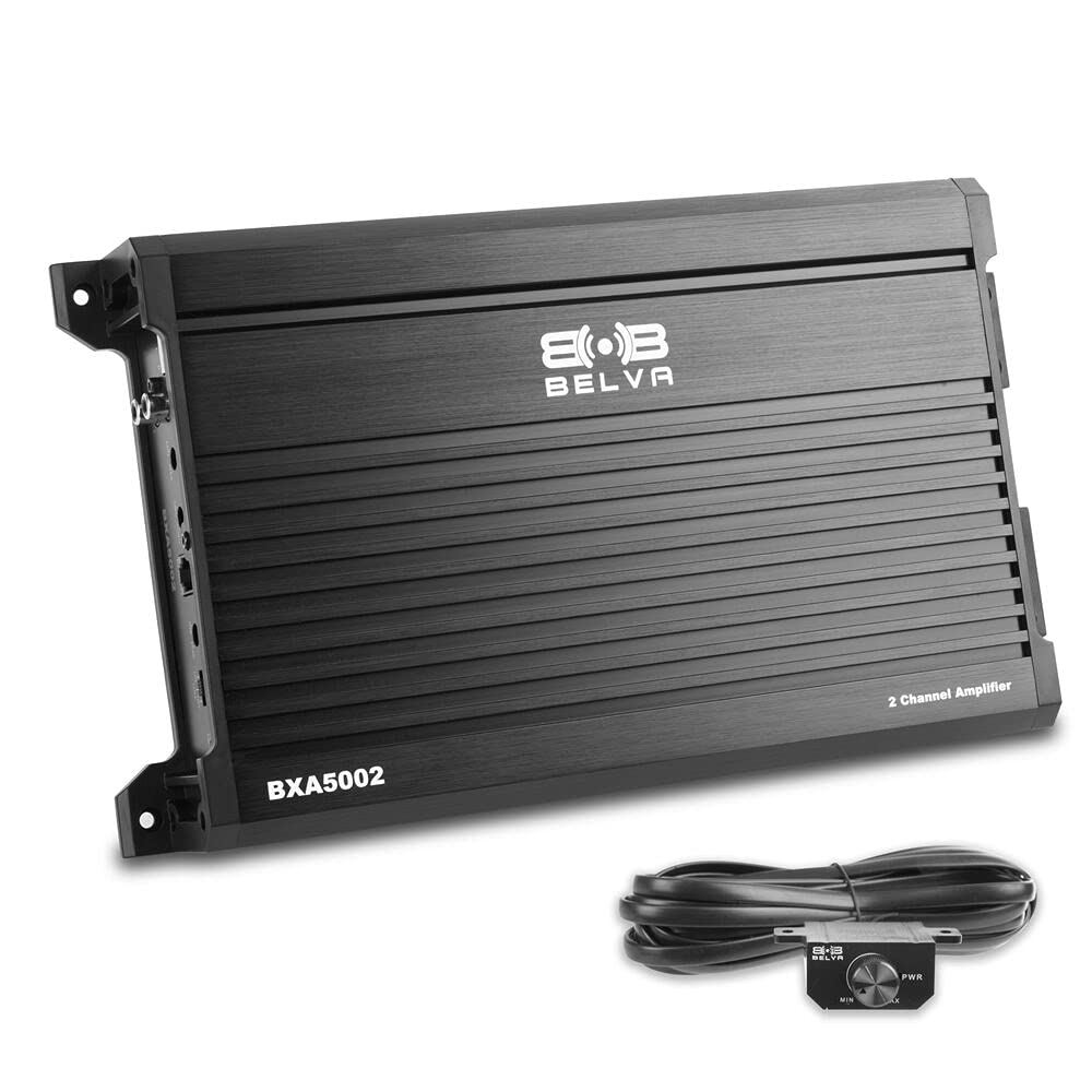 Belva Bxa5002 500W Peak Bx Series 2 Ohm Stable Class A/B 2 Channel Car Audio Mosfet Amplifier With Remote Subwoofer Level Control