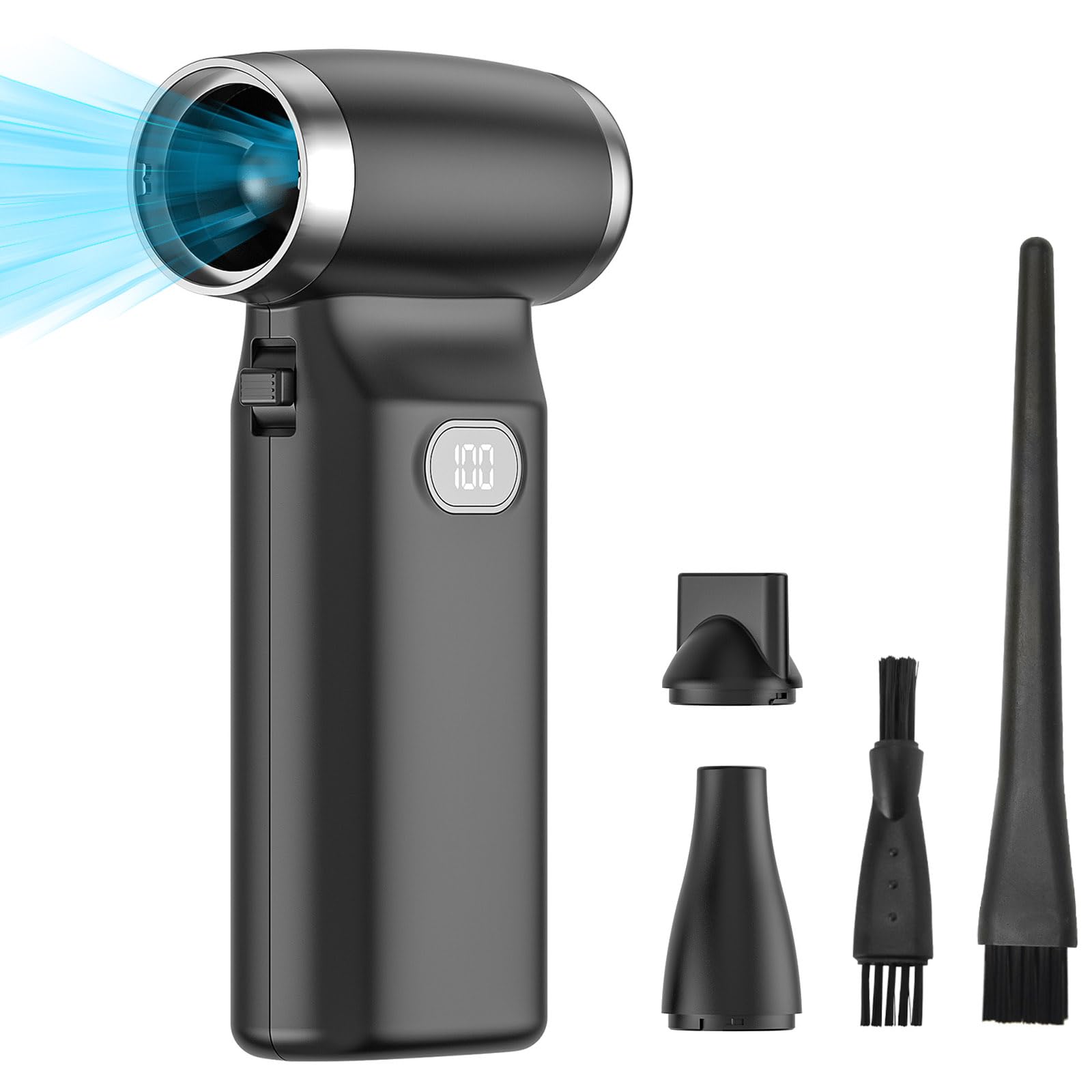 Compressed Air Duster, Electric Dust Blower, High-Speed Electric Air Duster, 6000mAh Rechargeable Mini Jet Blower, 100 Gear Adju