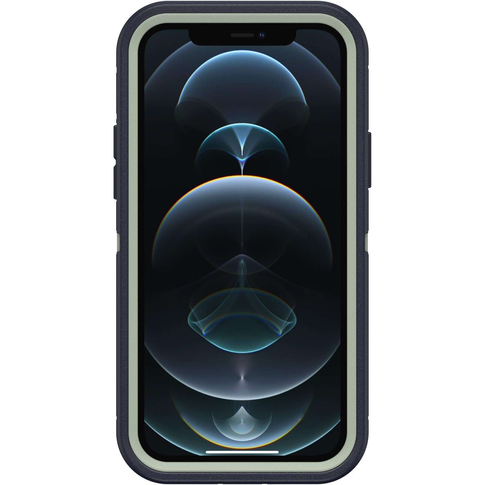 Otterbox Iphone 12 & Iphone 12 Pro Defender Series Series Case   Varsity Blues (Desert Sage/Dress Blues), Rugged & Durable, With