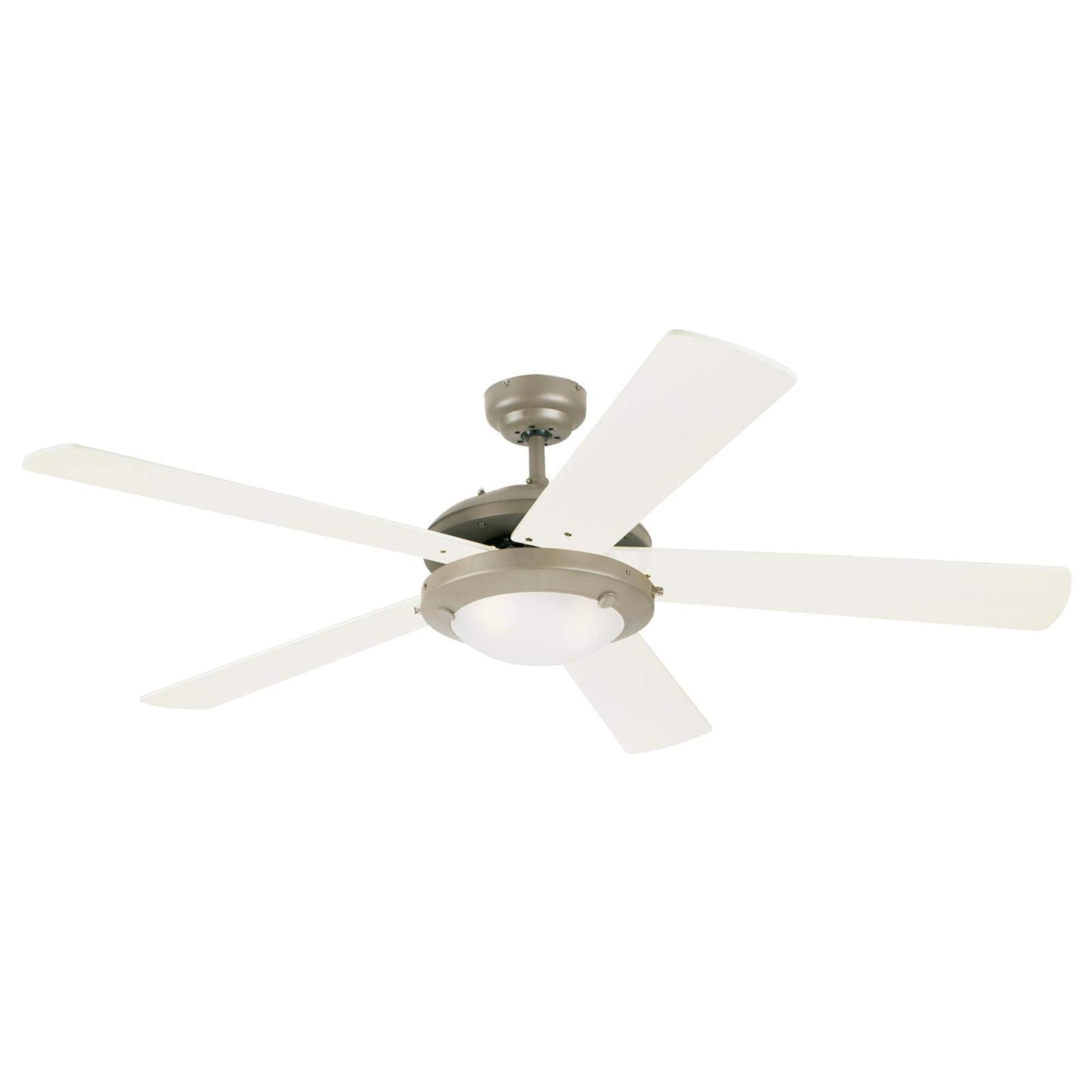Westinghouse 7234100 Comet Indoor Ceiling Fan With Light, Brushed Pewter