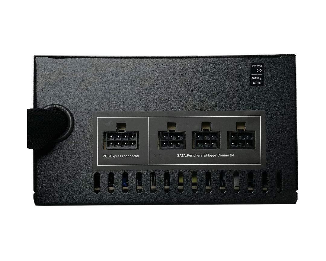 Apevia Atx Es700W Essence 700W Atx Semi Modular Gaming Power Supply With Auto Thermally Controlled 120Mm Black Fan, 115/230V Swi