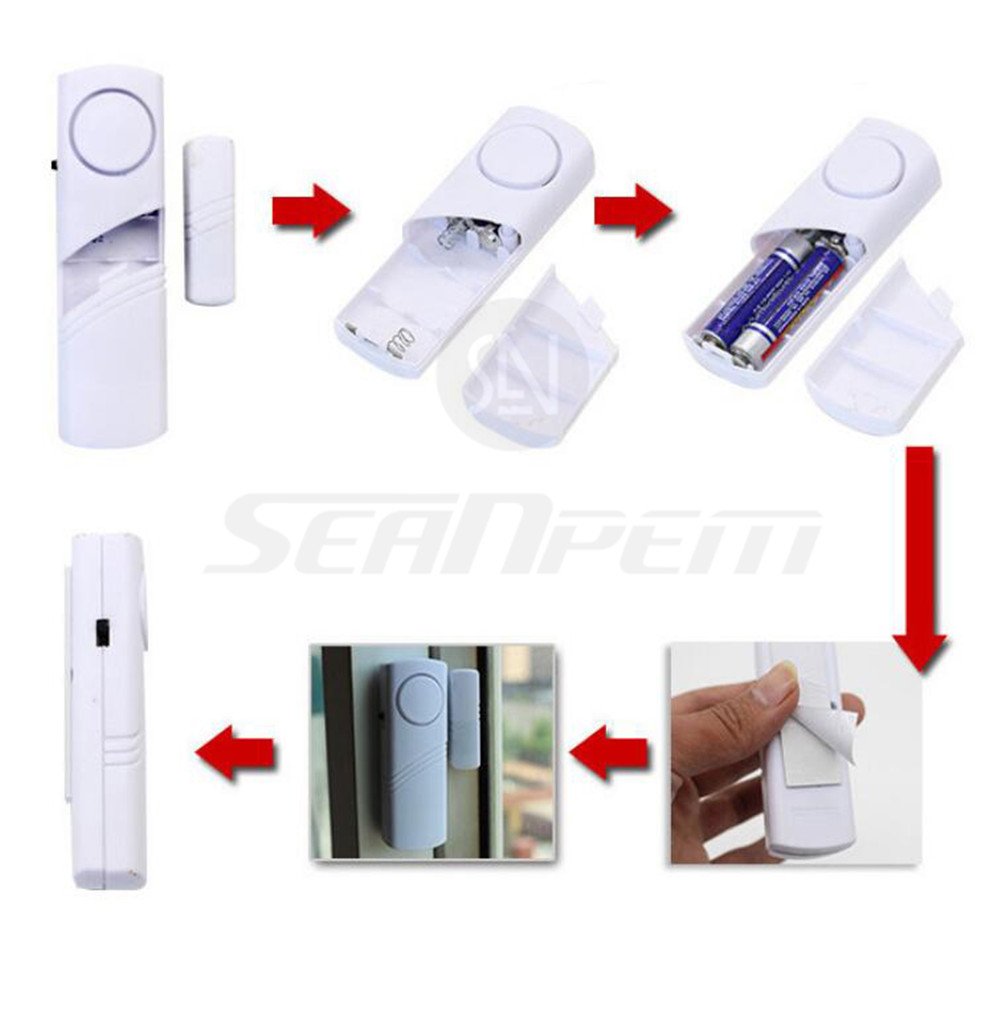 Home Security Alarm System Diy Kit   Magnetic Sensor   Guardian Protector   Window Glass Vibration Security Burglar Alarm For Ho