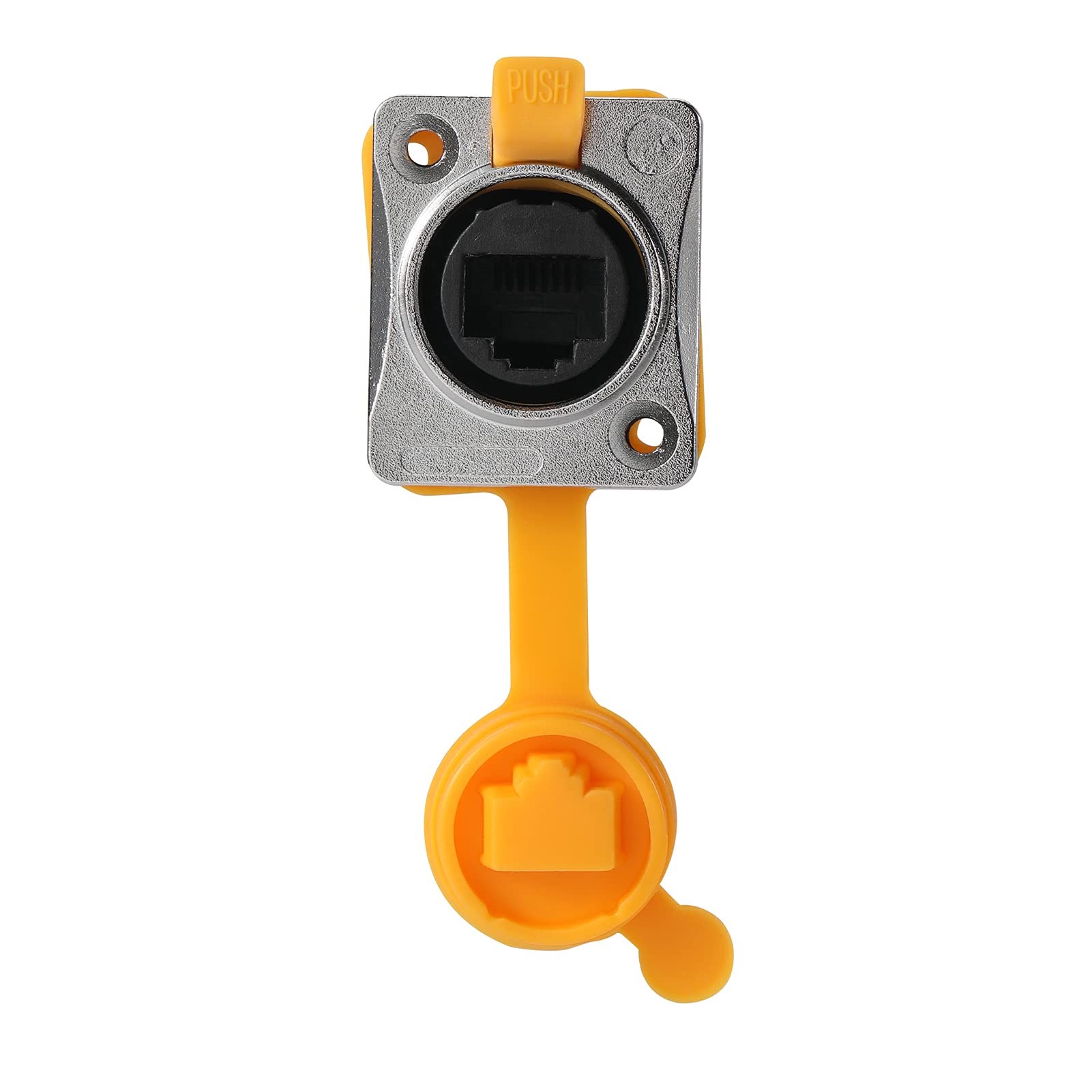 Penglin 5Set Rj45 Panel Mount Waterproof Socket Connector, Ip67 Rj45 Ethernet Lan Extension Cable Coupler, Cat5/Cat5E/Cat6 Femal