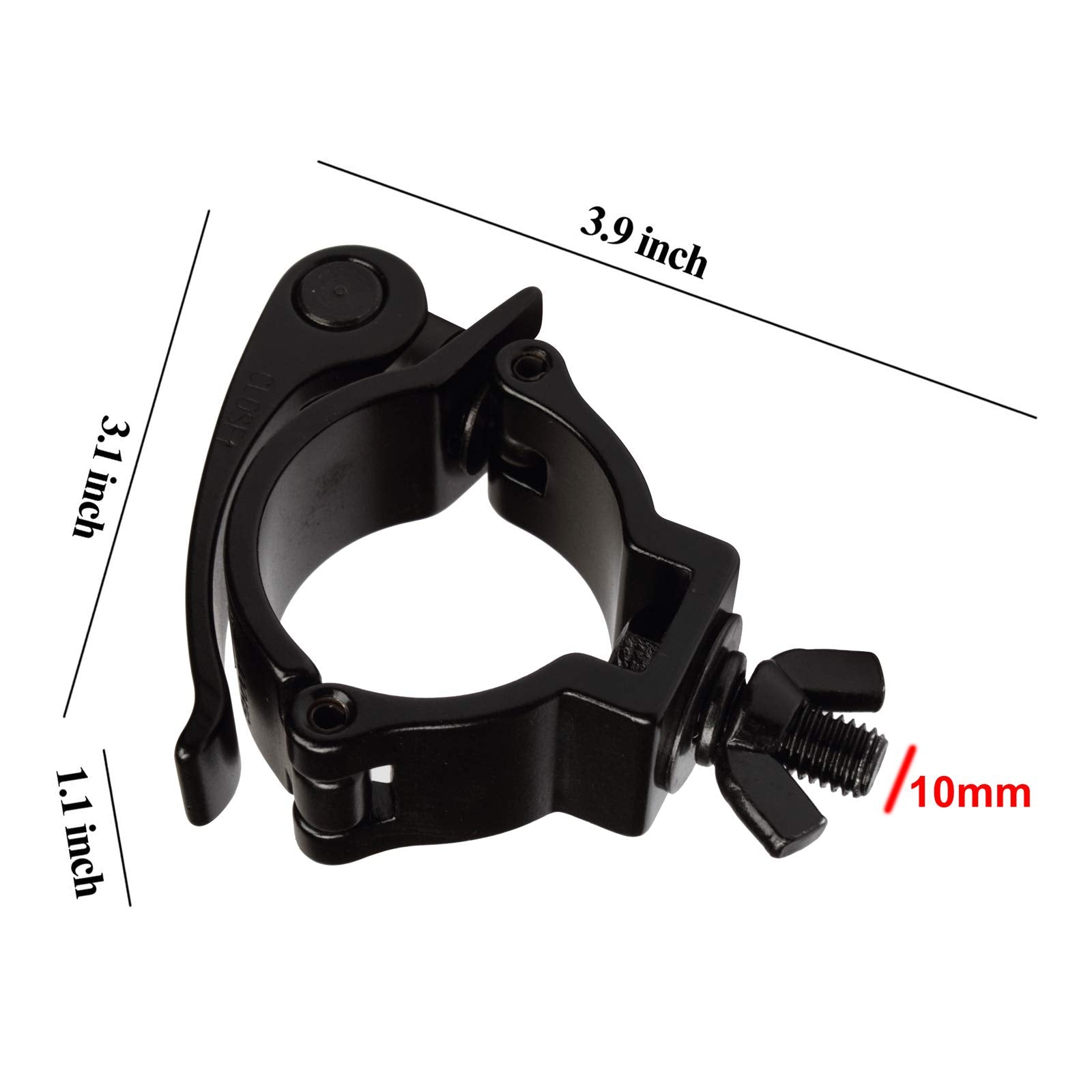 Mountain_Ark 5 Pack 2 Dj Stage Lighting Clamps Truss Clamp Heavy Duty 220 Lbs, Quick Release & Lock, Black