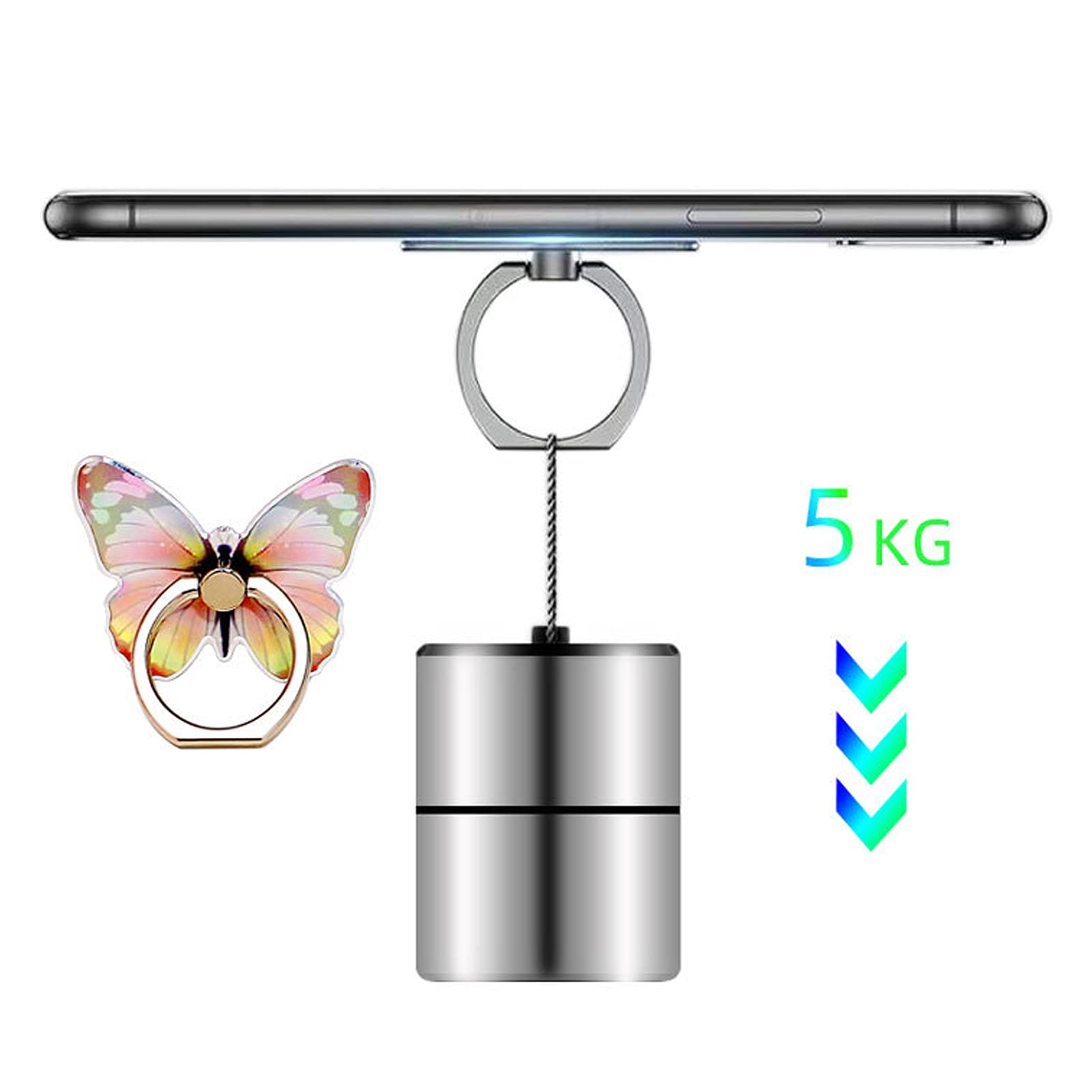 Ralcosuss Cute Butterfly Phone Ring Finger Holders, Cell Phone Ring Stands Mount Smartphone Kickstand For Desk 360 Degree Rotati