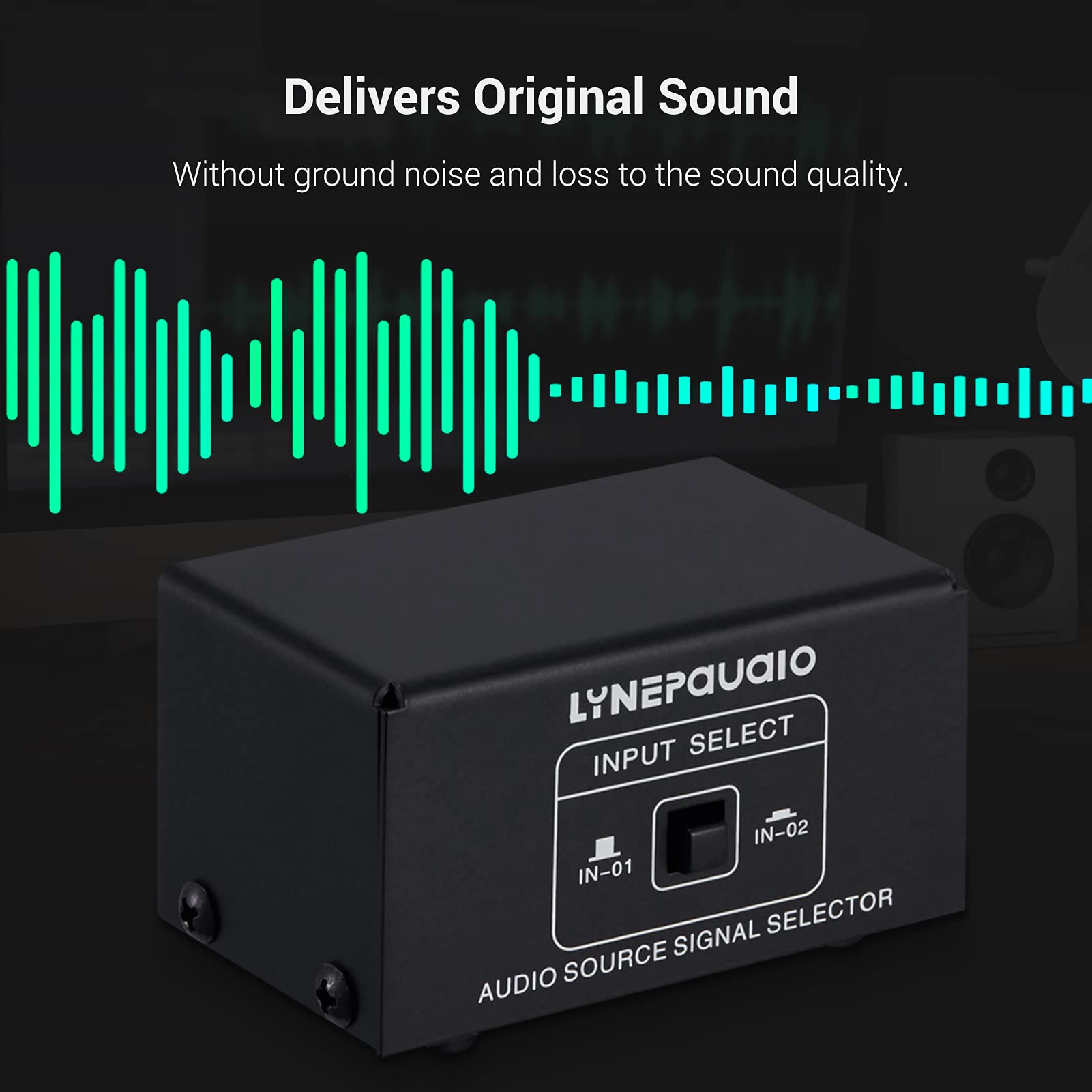 Jingfeng Audio Switcher Rca 2 In 1 Out/1 In 2 Out A/B Switch Stereo Audio Splitter Box With No Distortion Rca Jack For Switching