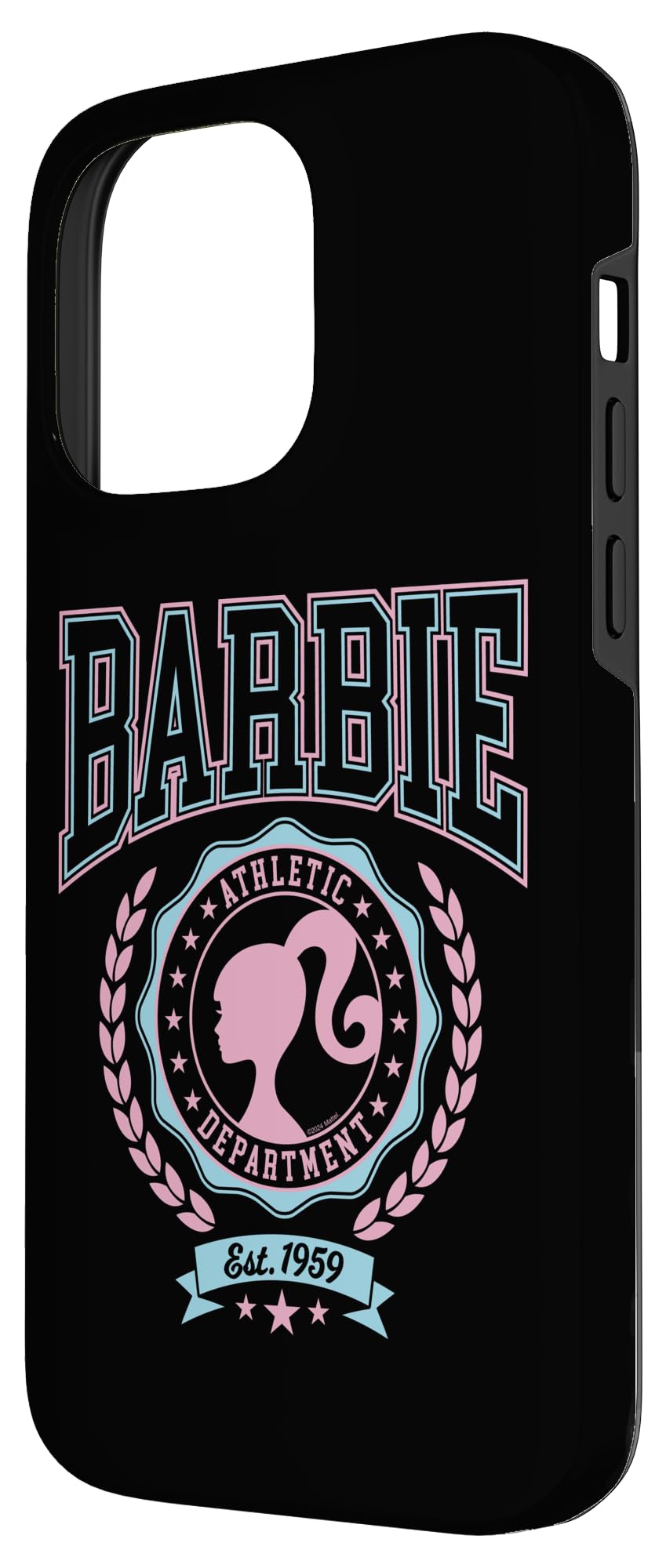 Iphone 14 Pro Max Barbie   Varsity Athletic Department Silhouette Logo Case