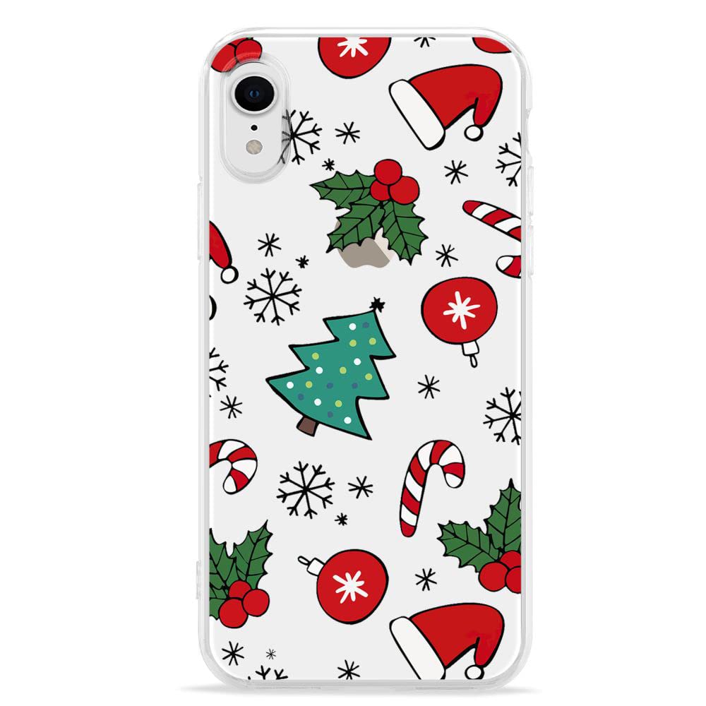 Lchulle For Iphone Xr Christmas Case Xmas Santa Holiday Transparent Clear Design Women Men Kids Soft Tpu Silicone Shockproof Pro