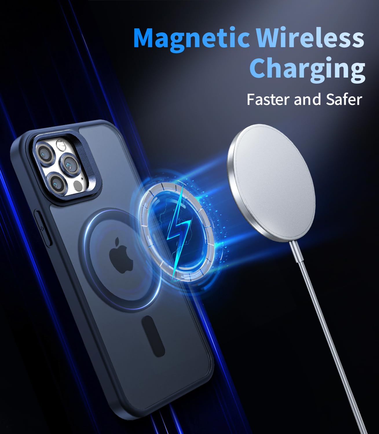 Norllben Magnetic For Iphone 11 Pro Max Case With Stand, Compatible With Magsafe, Military Protection & Camera Lens Protector Tr