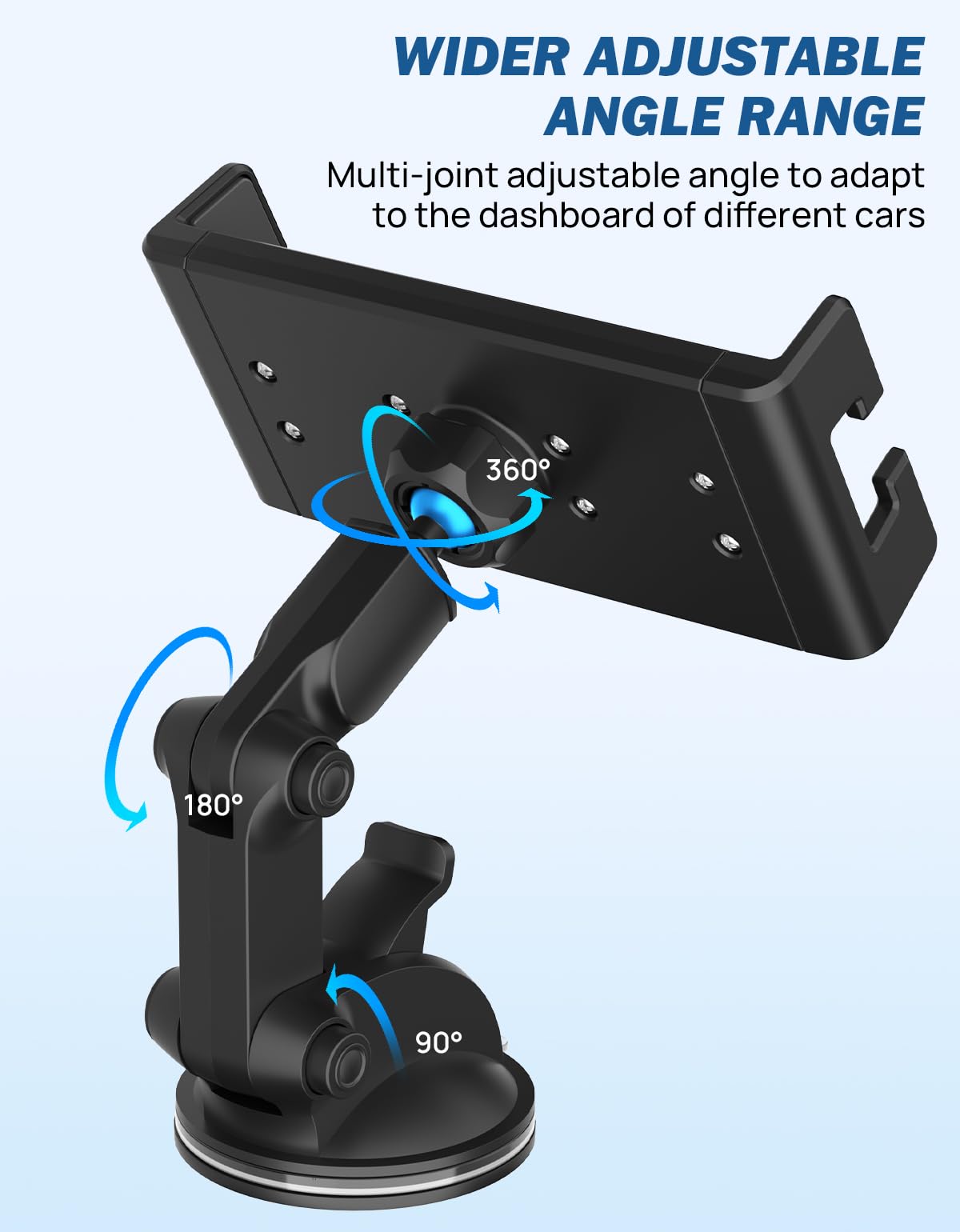 Joytutus Starlink Mini Dash Mount Suction Cup Mount, Wider Adjustable Angle Starlink Mini Car Mount For Dashboard, Starlink Mini