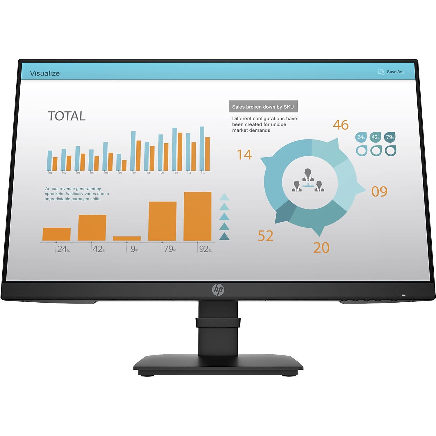 Hp P24 G4 23.8'' Full Hd Lcd Monitor - 16:9-24'' Class - In-Plane Switching (Ips) Technology - 1920 X 1080-250 Nit Typical - 5 M