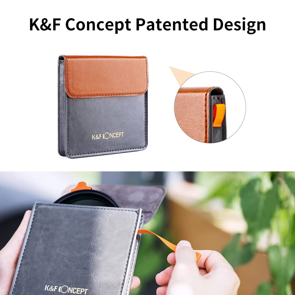 K&F Concept 77mm Variable ND Filter ND2-ND400 (1-9 Stops) Putter Design AGC Optical Glass Nano-X Series