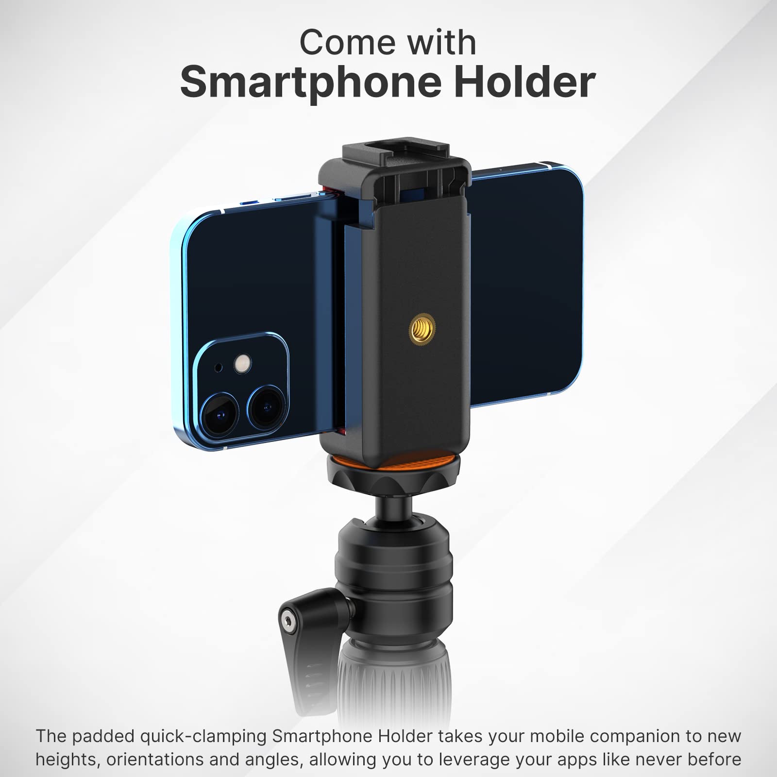 Jusmo Camera Desk Mount Stand W Ballhead, 16 34Inch Adjustable Table Aluminum Light Stand W 1/4'' Screw Tip, Desktop C Clamp Mou