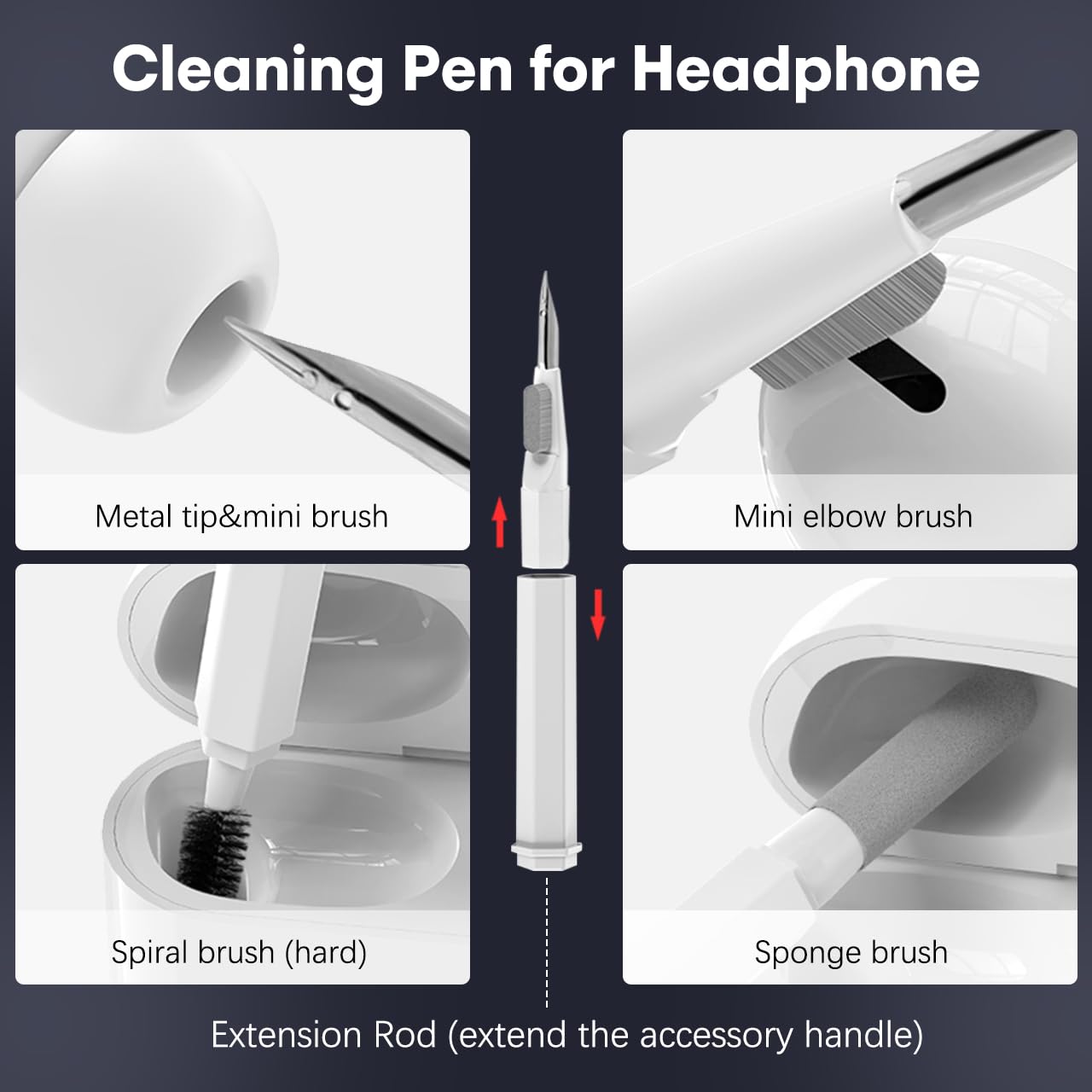 Qingler 20 In 1 Laptop Phone Screen Cleaner Kit, Computer Keyboard Cleaning Brush For Iphone Airpods Macbook Ipad, Multifunction