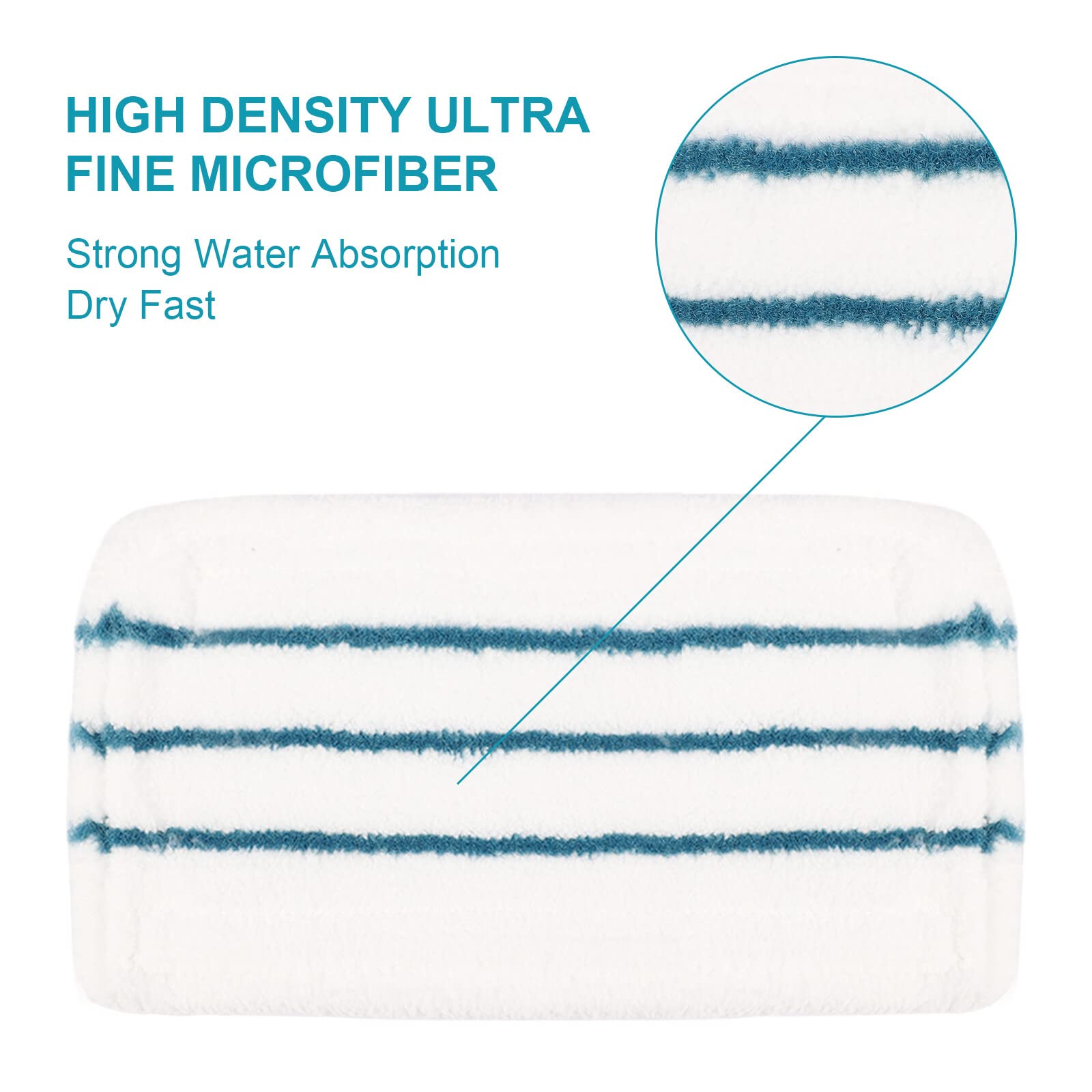 4 Pcs Replacement Pads Accessories Compatible With Black+Decker Steam Mop Sm1600, Sm1610, Sm1620, Hsm13E1, Hsmc1300Fx, Hsmc1321,