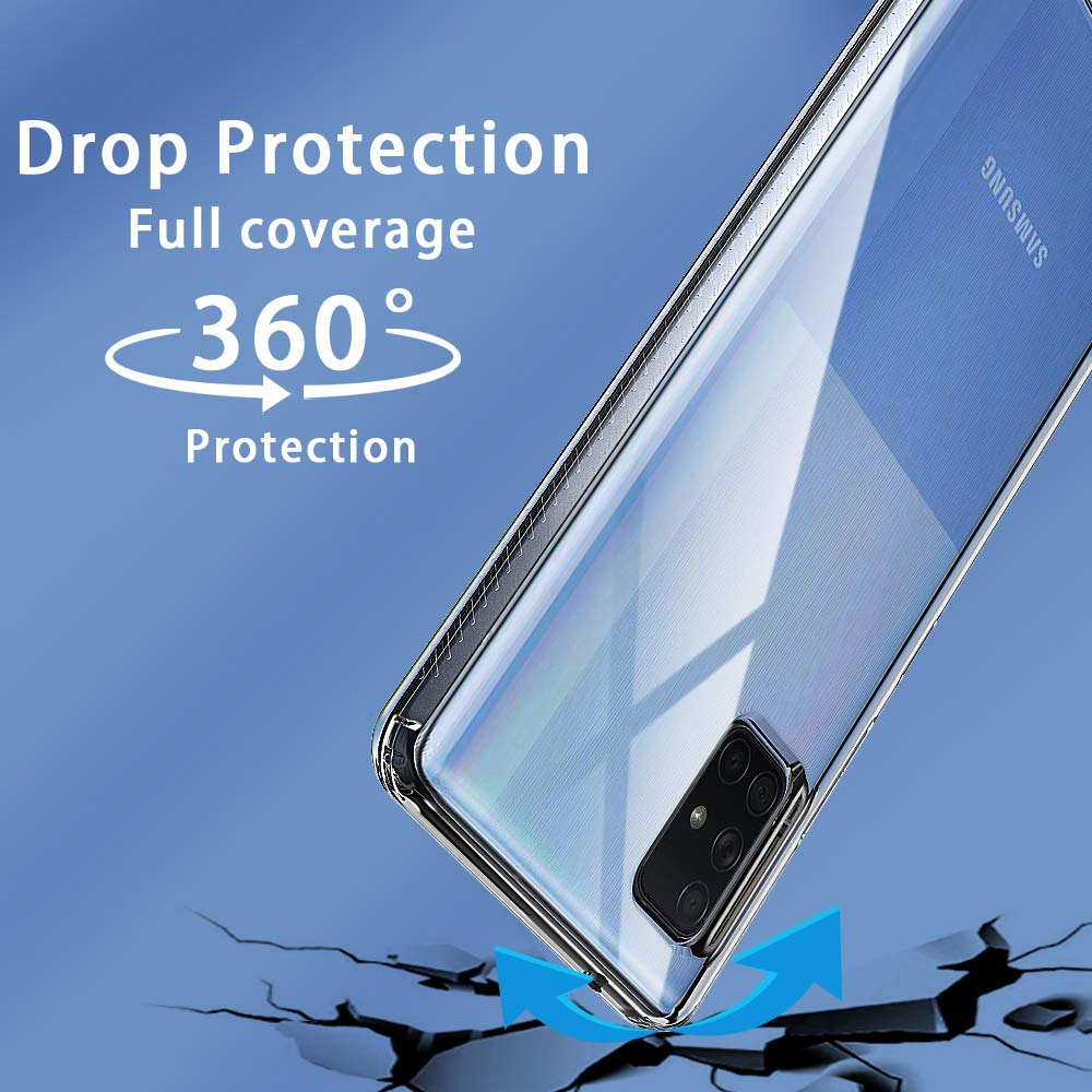 Annsd Samsung A71 5G Case, Scratch Resistant & Anti Slip Crystal Clear Soft Tpu Slim Fit Case For Samsung Galaxy A71 5G/A71 5G S