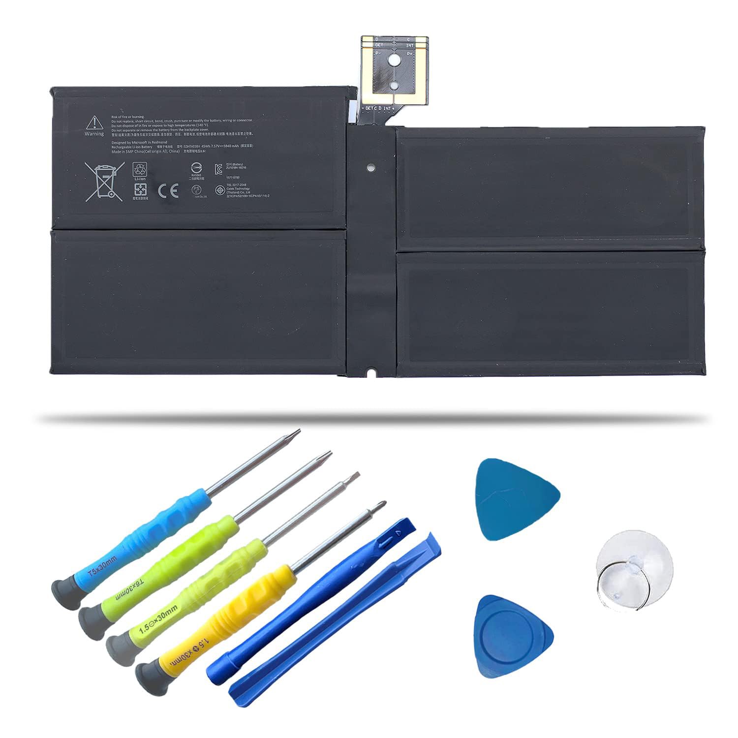 G3Hta038H Battery For Microsoft Surface Pro 5Th (Model 1796, 2017) / Surface Pro 6(Model 1807/1809/1796, 2018) 12.3'' 2 In 1, Co