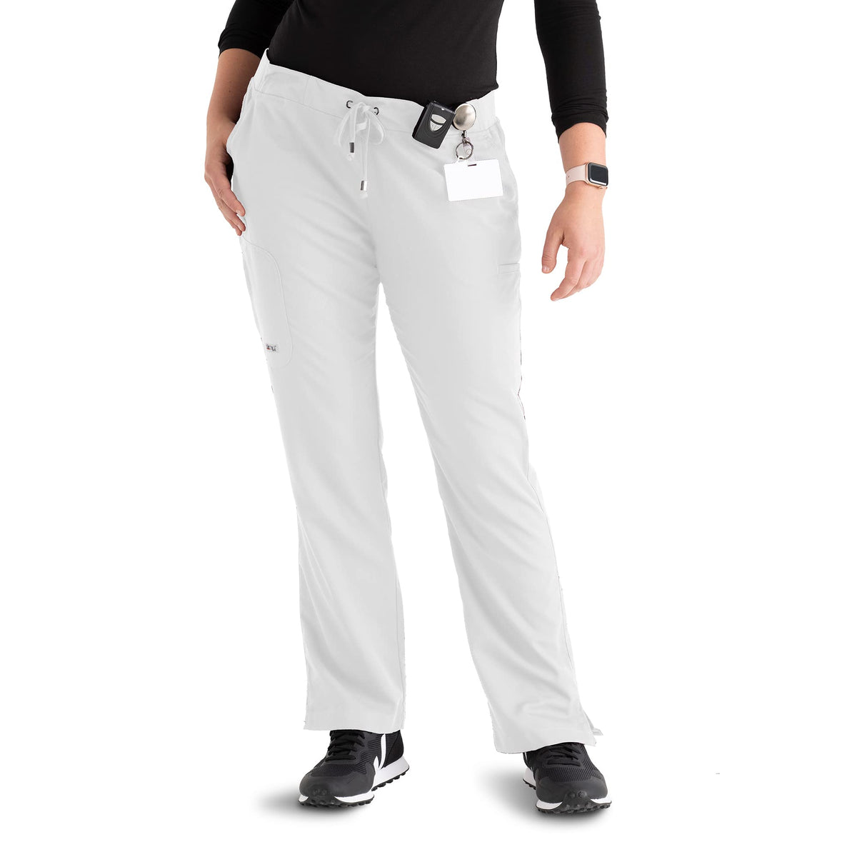 Greys Anatomy 4277 Pant (White, Large Petite)