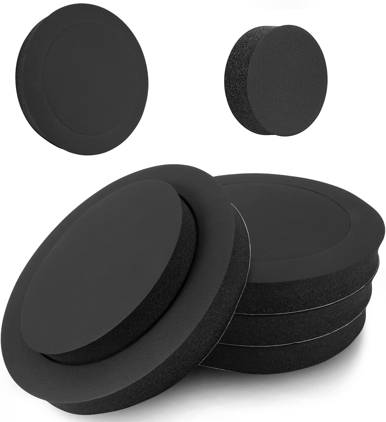 Rdbs 6.5'' Car Door Speaker Enhancer System Sponge Kit 6.5 Inch Foam Fast Rings Horns Soundproof Foam Bass Blockers Foam Baffles