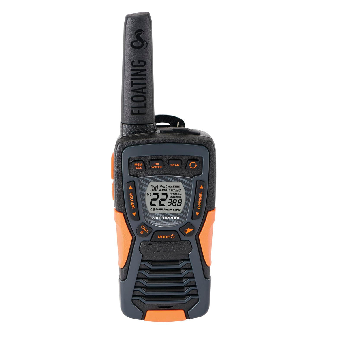 Cobra Acxt1037R Flt Floating Walkie Talkie   Waterproof, Rechargeable, Long Range Up To 37 Mile Two Way Radio With Noaa Weather