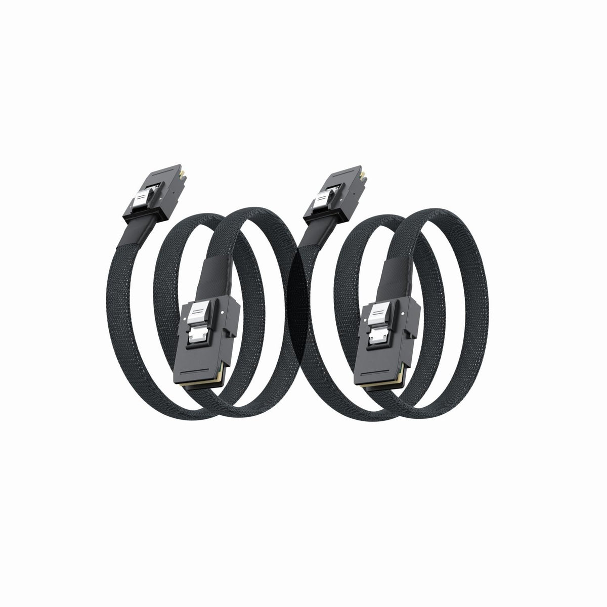 10Gtek# 6G Internal Mini Sas Sff 8087 To Sff 8087 Cable, 100 Ohms, 0.8 M(2.6Ft), 2 Pack