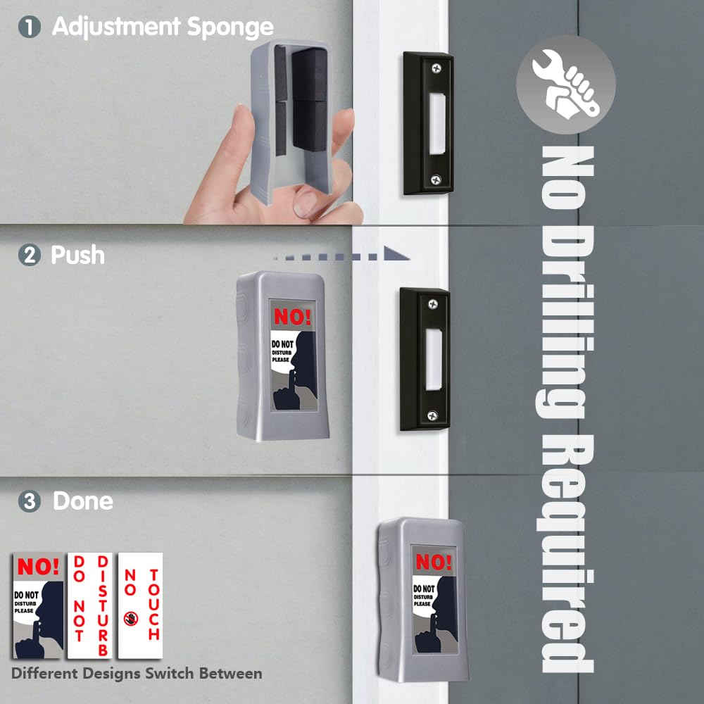 Do Not Disturb Doorbell Button Cover, Please Do Not Ring Signs, Suitable For Undisturbed Napping, Baby Sleep, And Dog Barking 2