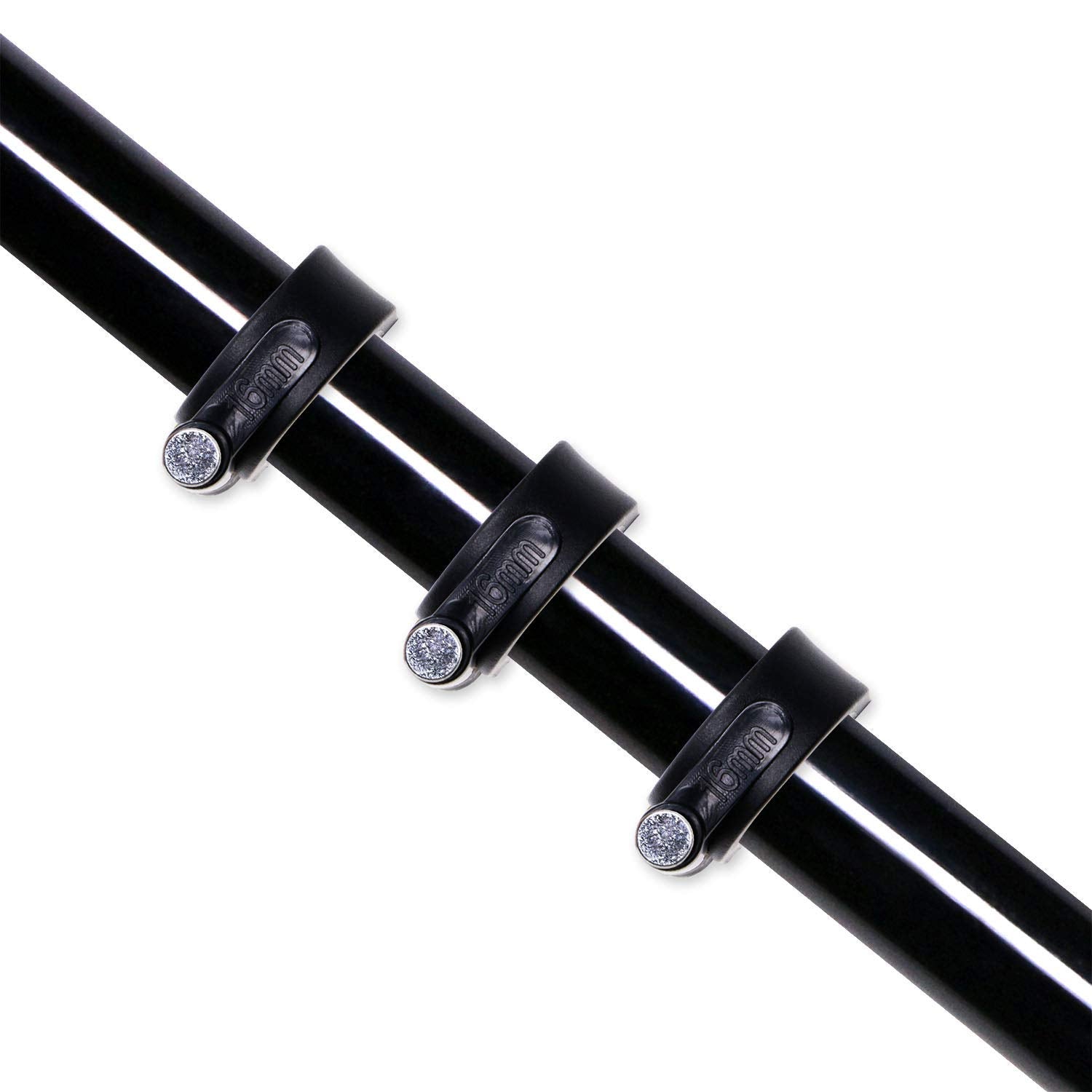 Mini Skater 16Mm Nylon Steel Nail In Circle Ethernet Cable Clips Cord Holder Wire Management,Pack Of 50.(Black)