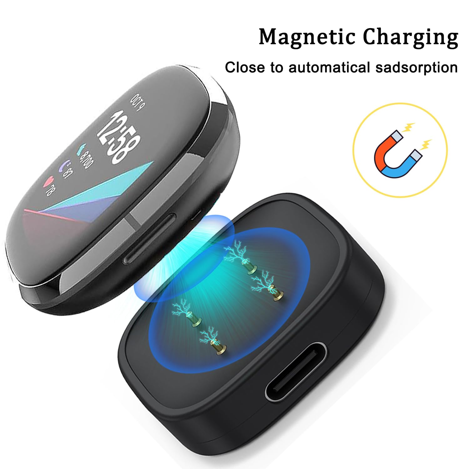 Tiedxioy Usb C Charger Adapter For Fitbit Versa 3/Versa 4/Sense/Sense 2/, Portable Usb C Charging Dock For Travel Compatible Wit