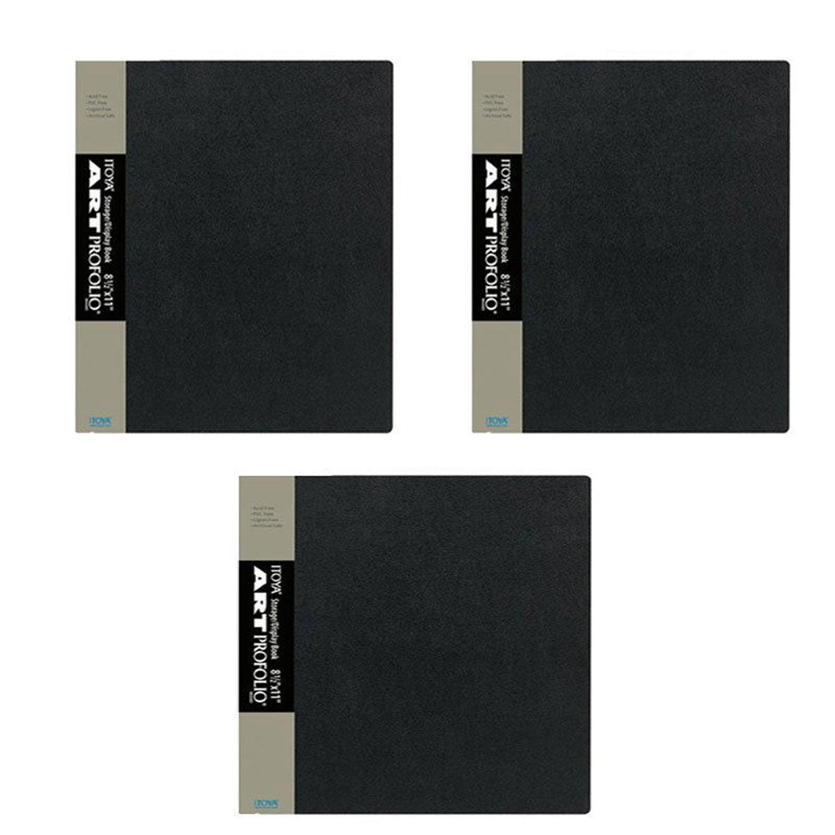 Pack Of 3 Itoya Art Profolio 8.5 X 11 Presentation Photo Album Book Ia 12 8