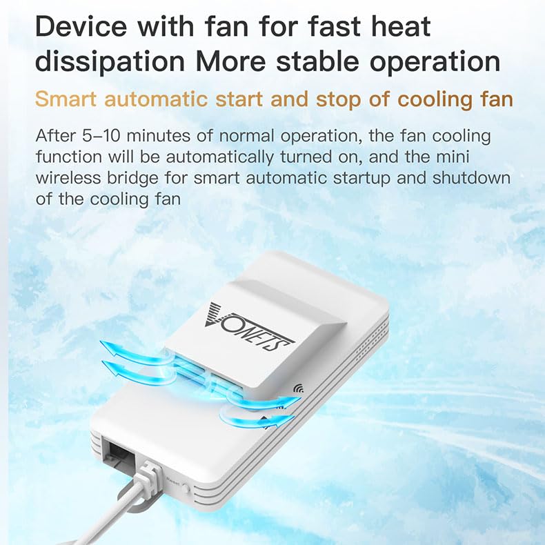 Vonets Vap11Ac 2.4G+5G Wifi Bridge/Wireless Repeater/Wired To Wifi Adapter 1200Mbps With Rj45 Ethernet Cable Good Partner For Se