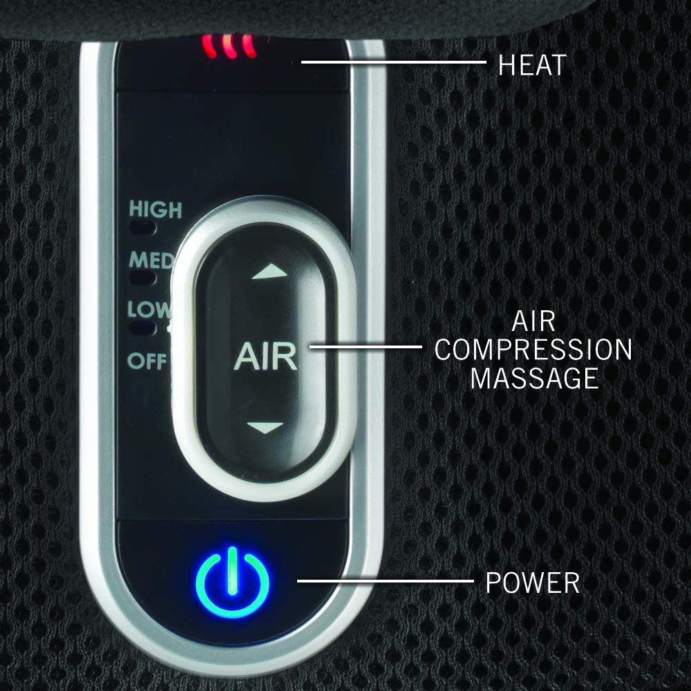 Homedics Shiatsu Air Max Foot Massager, Air Compression Massage, Deep Kneading Rolling Massage, Soothing Heat, Pain Relief And M