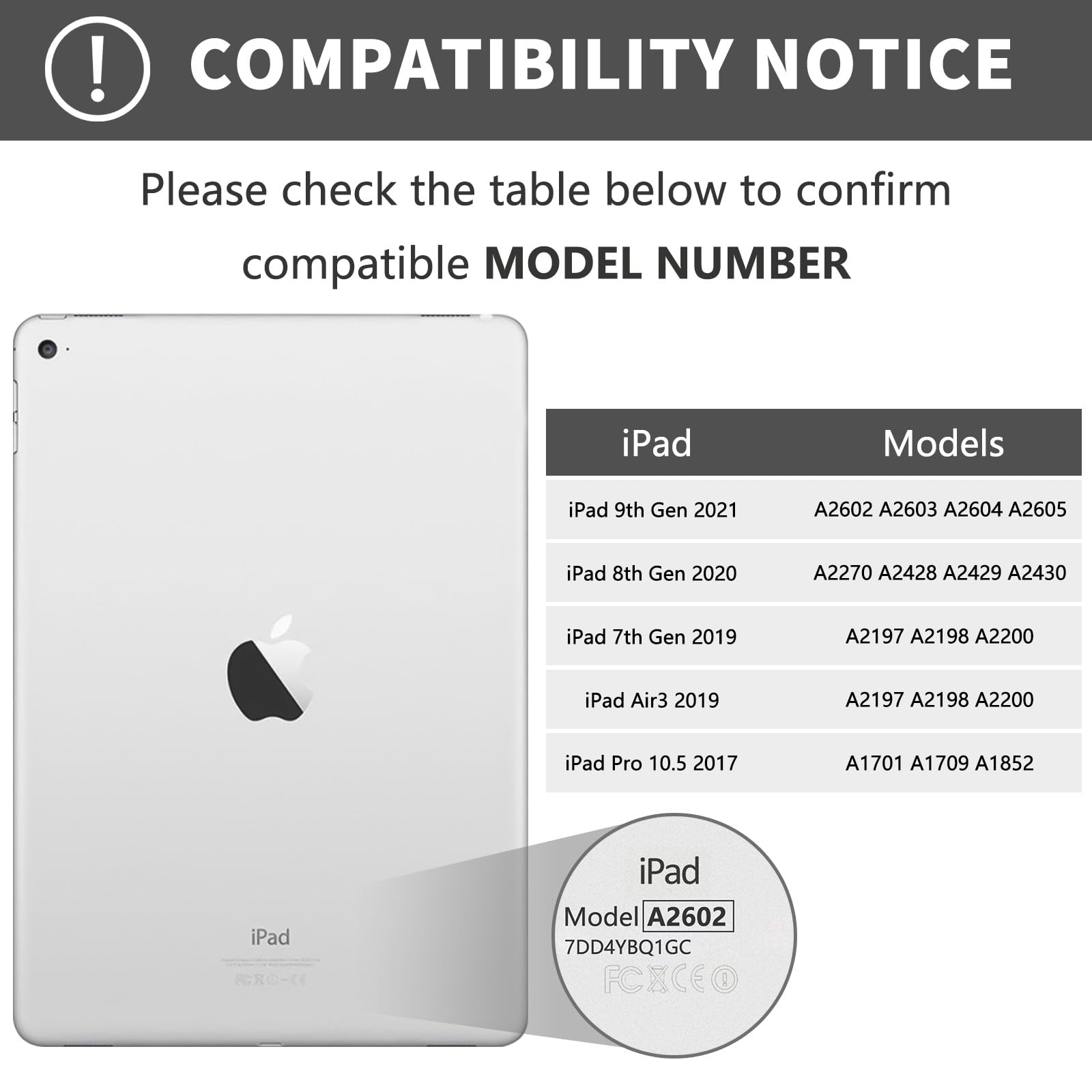 Kbcase Keyboard Case For Ipad 9Th/8Th/7Th Generation 2021/2020/2019, Compatible With Ipad Air 3/Pro 10.5, Detachable Bluetooth K