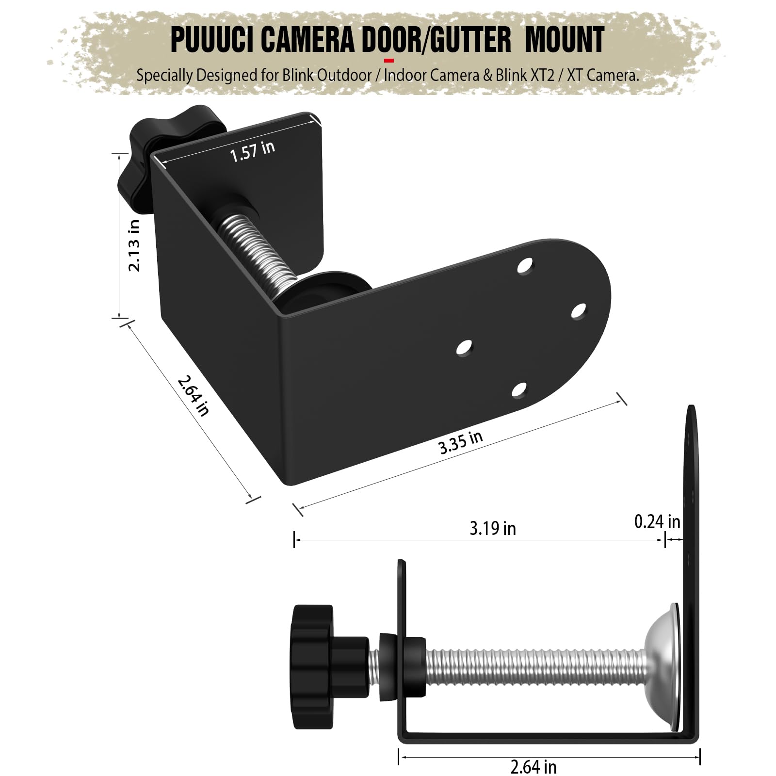 Puuuci Door/Gutter Mount For Blink Indoor/Outdoor Camera(4Th/3Rd Gen) & Blink Xt2/Xt Camera   Blink Security Camera Mounting Acc