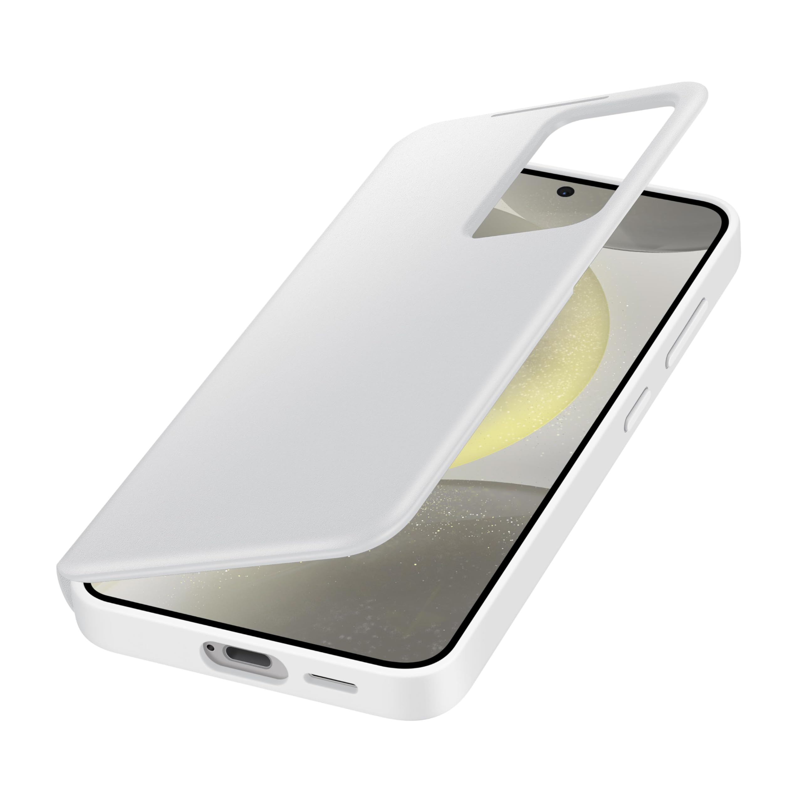 Samsung Galaxy S24 S View Wallet Phone Case, Protective Cover With Smart Small Screen View, Finger Tap Control, Slim Design, Car