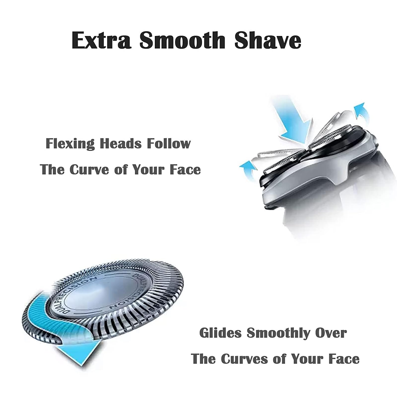 Hq8 Replacement Heads Fit For Philips Electric Shavers, Oem Hq8 Heads Upgraded Razor Replacement Blades Compatible With Norelco