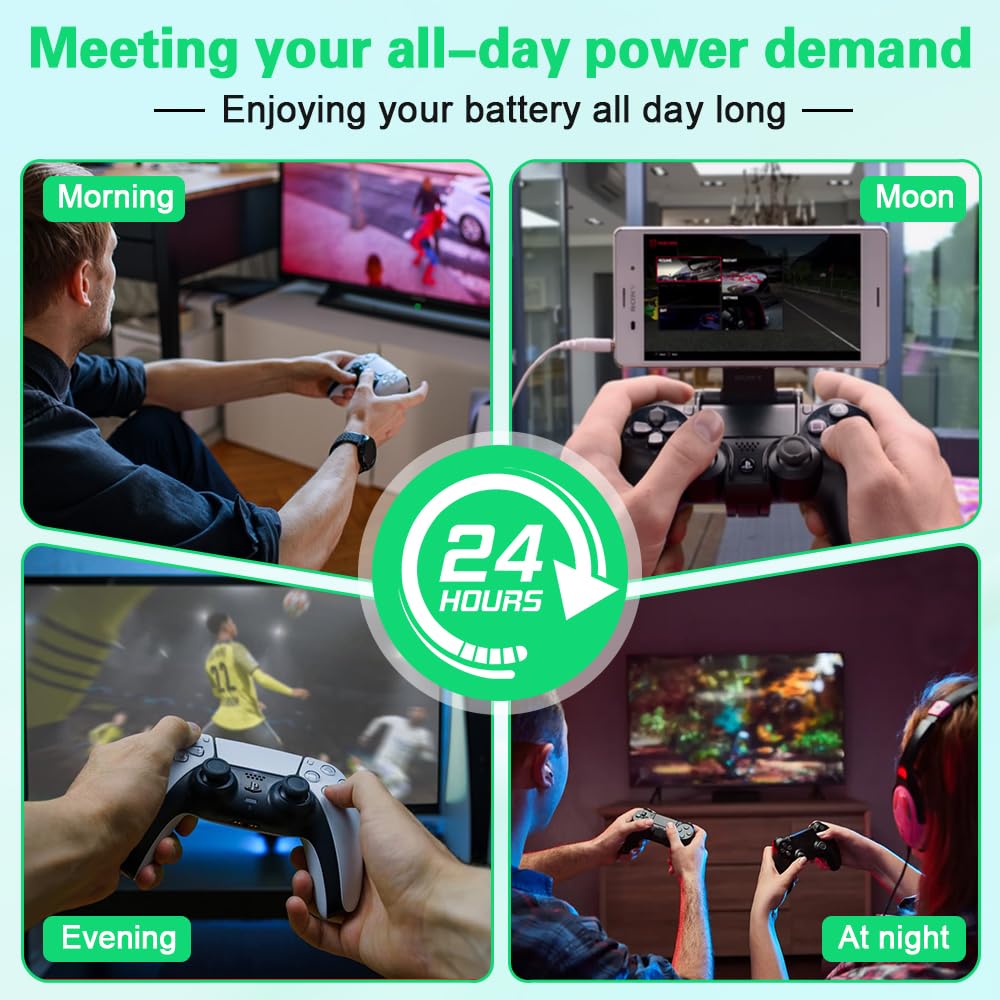 Luuzkla 3000Mah 2 Pack Lip1522 Ps4 Battery, (2024 New Upgrade) Replacement For Playstation 4 Ps4 And Ps4 Pro Dualshock 4 Cuh Zct