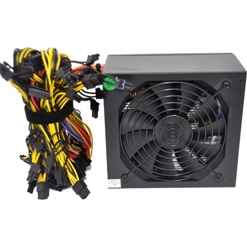 Hvvh 20+4 Pin Silent Noise Reduction Miner/Pc Gpu Atx 1600W Power Supply 87 Plus Gold Designed For Us Voltage 110V 1600W Mining