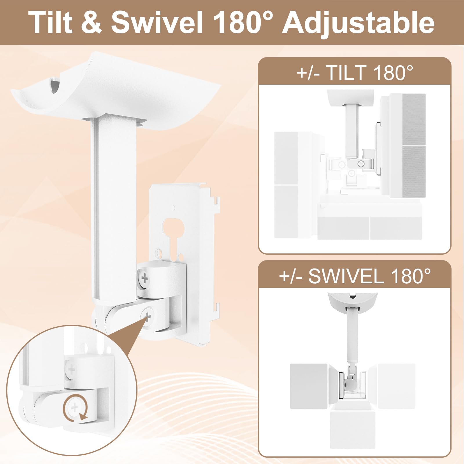 Speaker Wall&Ceiling Mount For Bose Ub 20,Ub 20 Series Ii Speaker Wall Mount Bracket For Bose Cube Speakers/Lifestyle/Cinemate/S