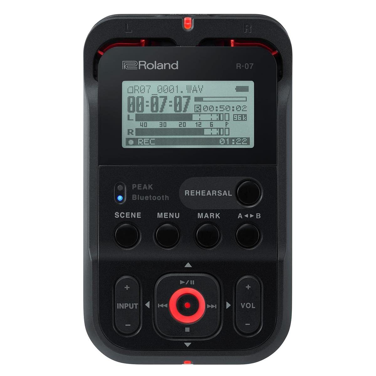 Roland R 07 High Resolution Handheld Audio Recorder, Black
