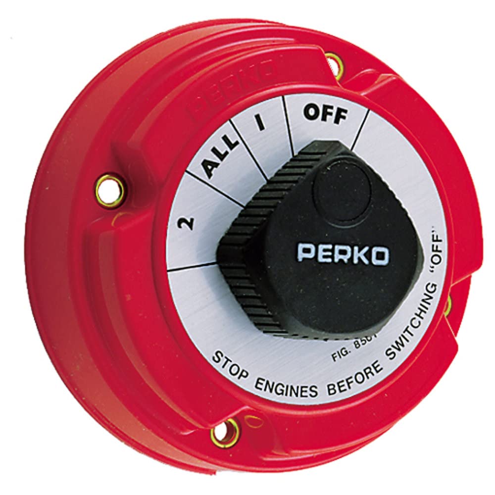 Perko 8501Dp Medium Duty Battery Selector Switch Red, Small