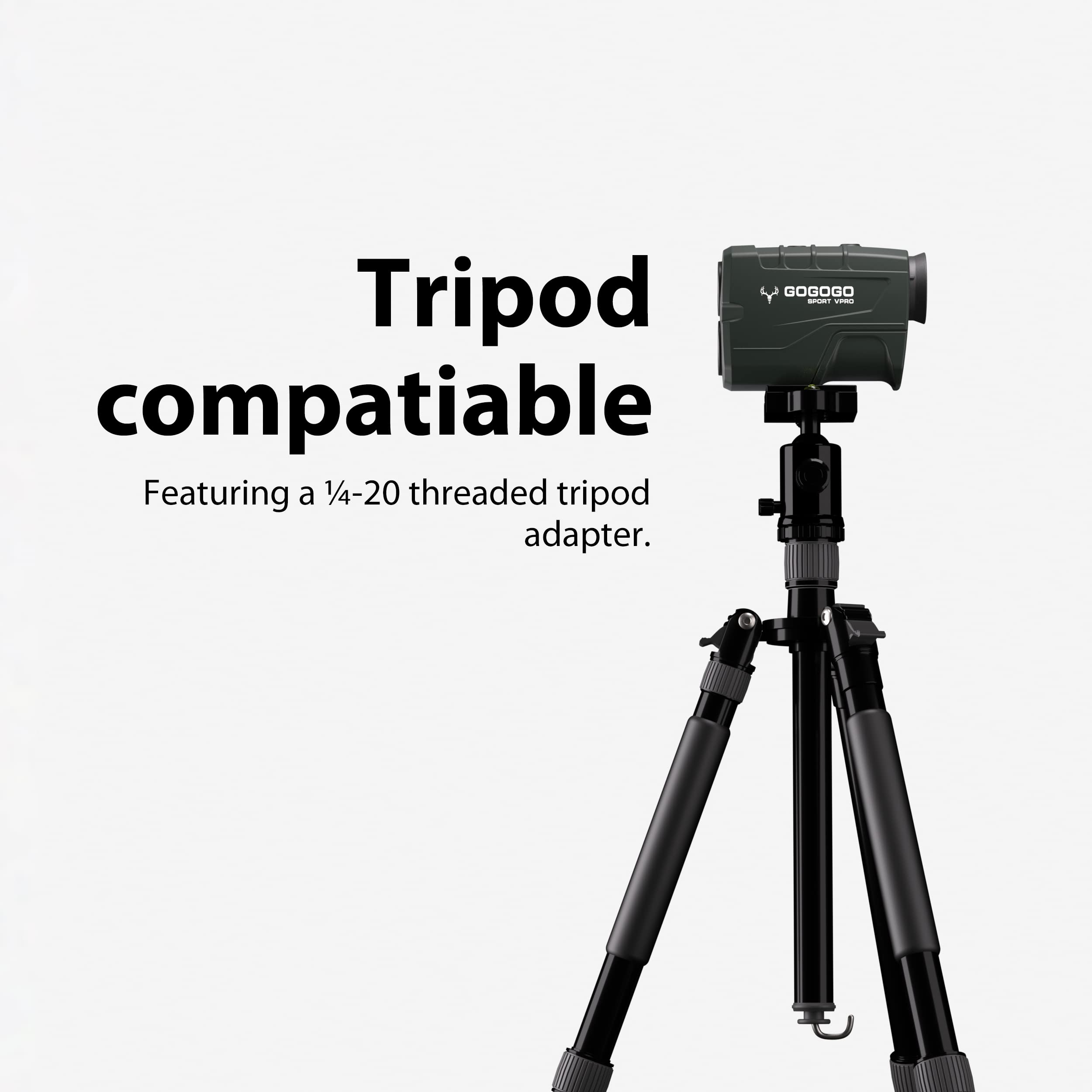 Gogogo Sport Vpro Green Hunting Rangefinder  1200 Yards Laser Range Finder For Hunting And Golf With Speed, Slope, Scan And Norm