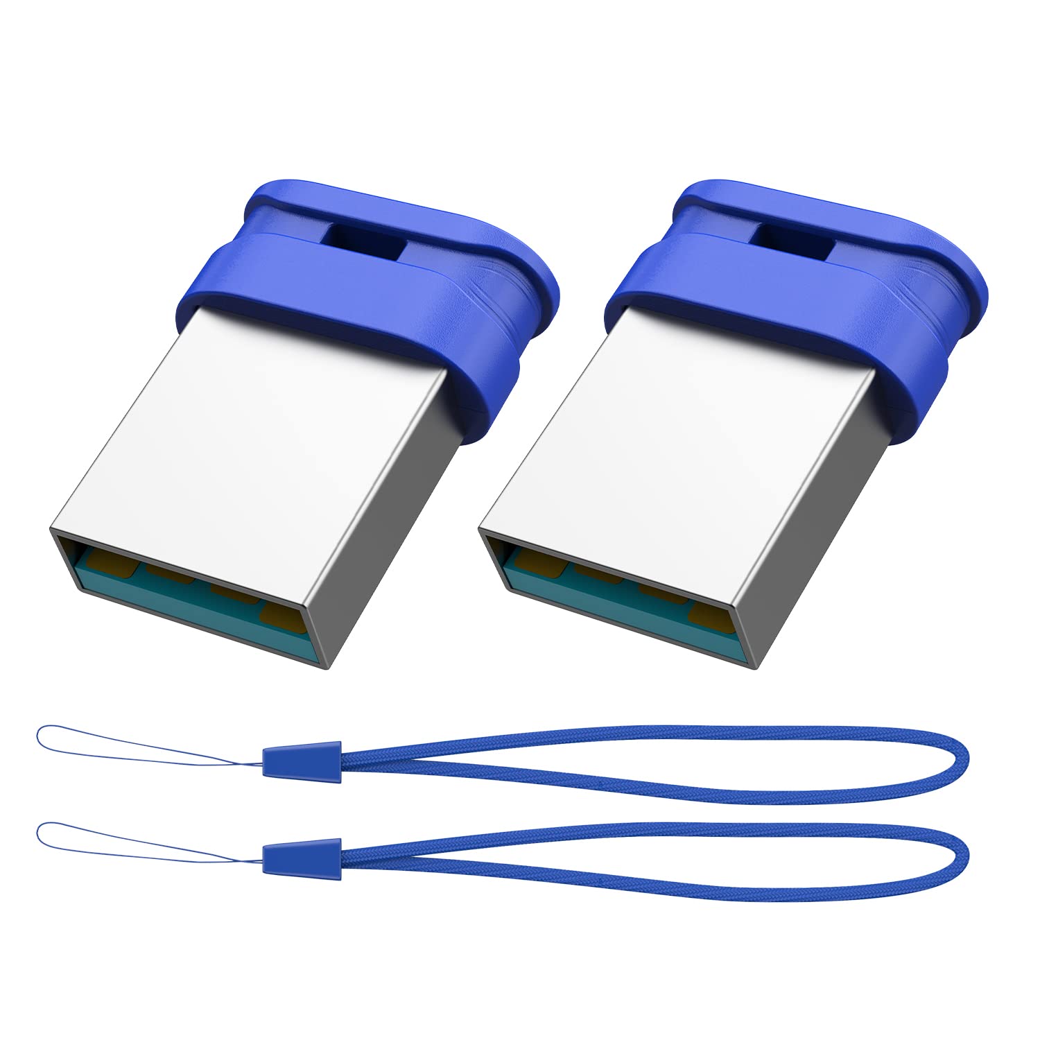 K&Zz 64 Gb Usb 3.0 Flash Drives With Lanyard 2 Pack 64Gb Flash Drive Super High Speed Mini Thumb Drives Waterproof 64Gb Memory Stick Jump Drive For Data Storage, Blue