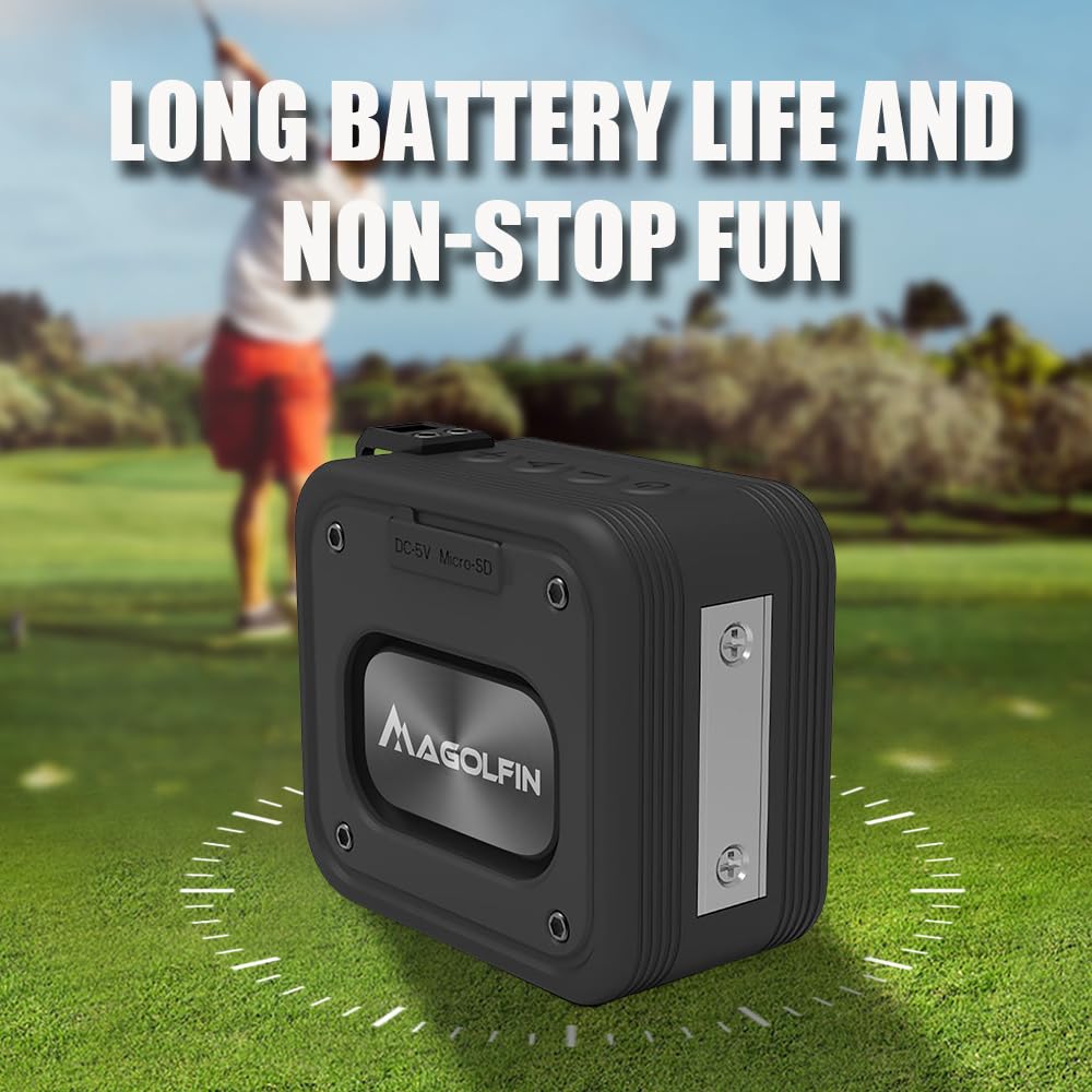 Magolfin 2 Pack Golf Cart Speakers With Storage Case, Ipx7 Magnetic Golf Speaker 15H Playtime, 20W Stereo Sound Magnetic Bluetoo